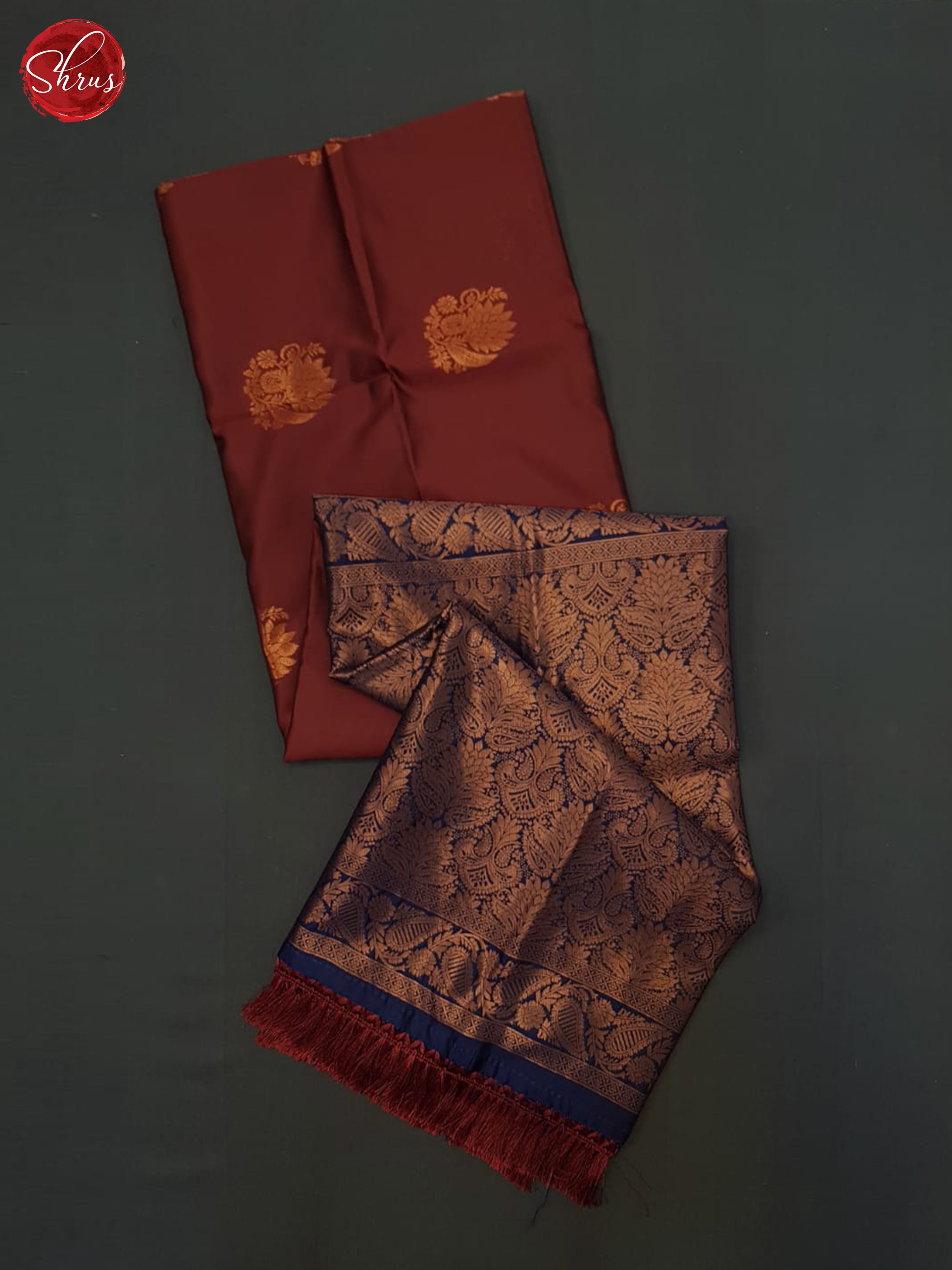 arakku maroon and blue - Semi Soft Silk Saree - Shop on ShrusEternity.com