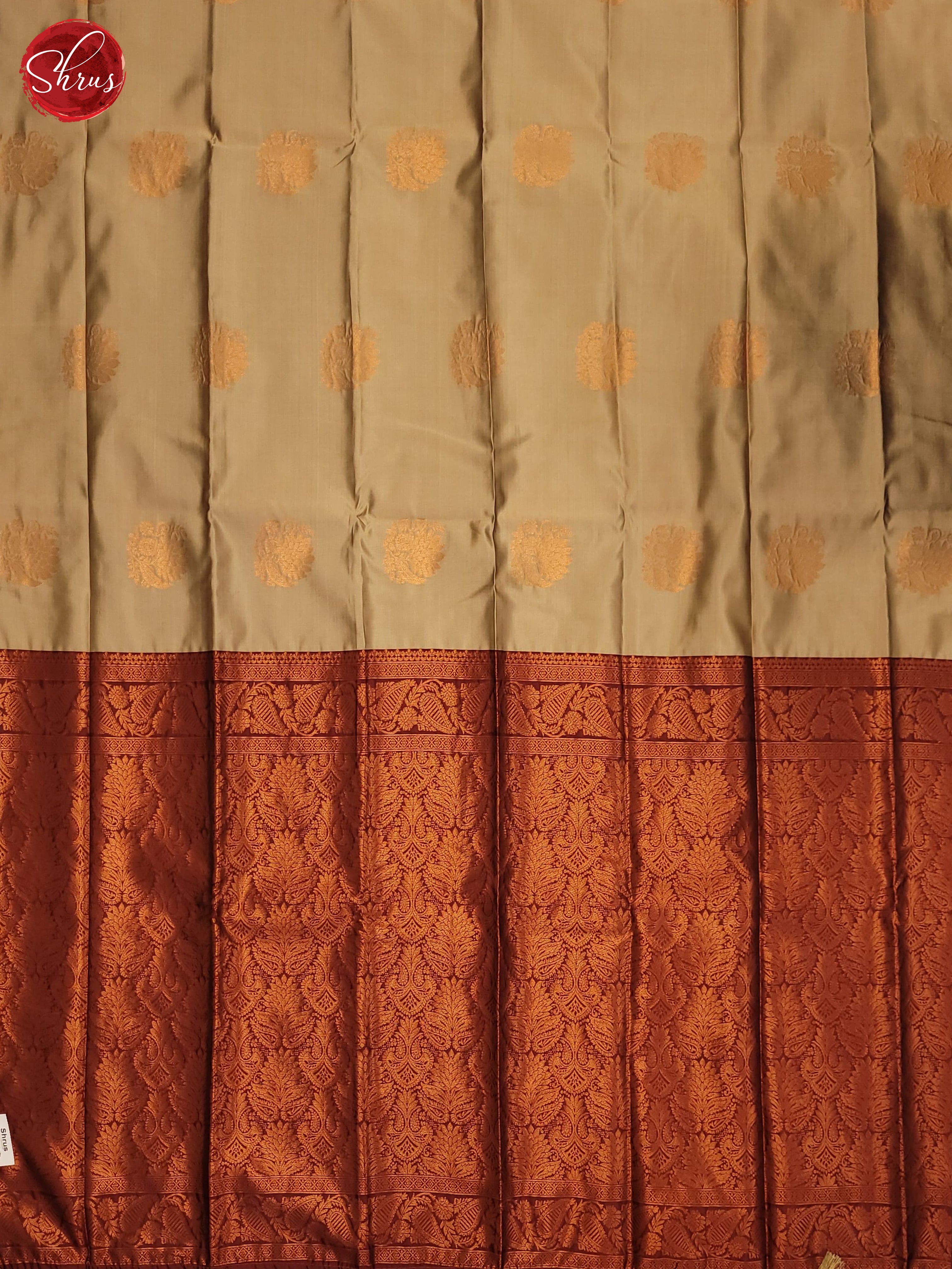 Beige & Maroon - Semi Soft Silk Saree - Shop on ShrusEternity.com