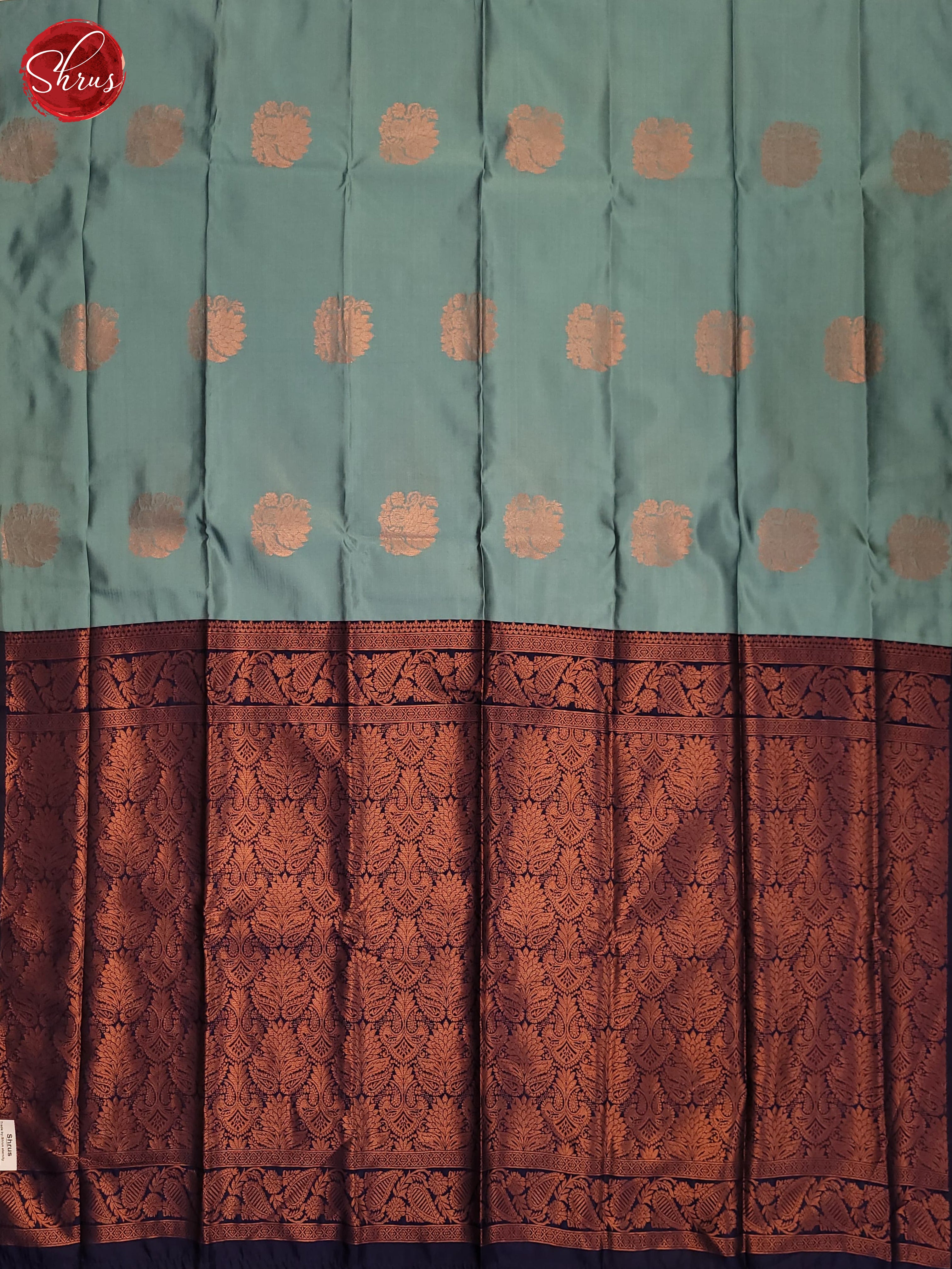 Pastel Blue & Blue - Semi Soft Silk Saree - Shop on ShrusEternity.com