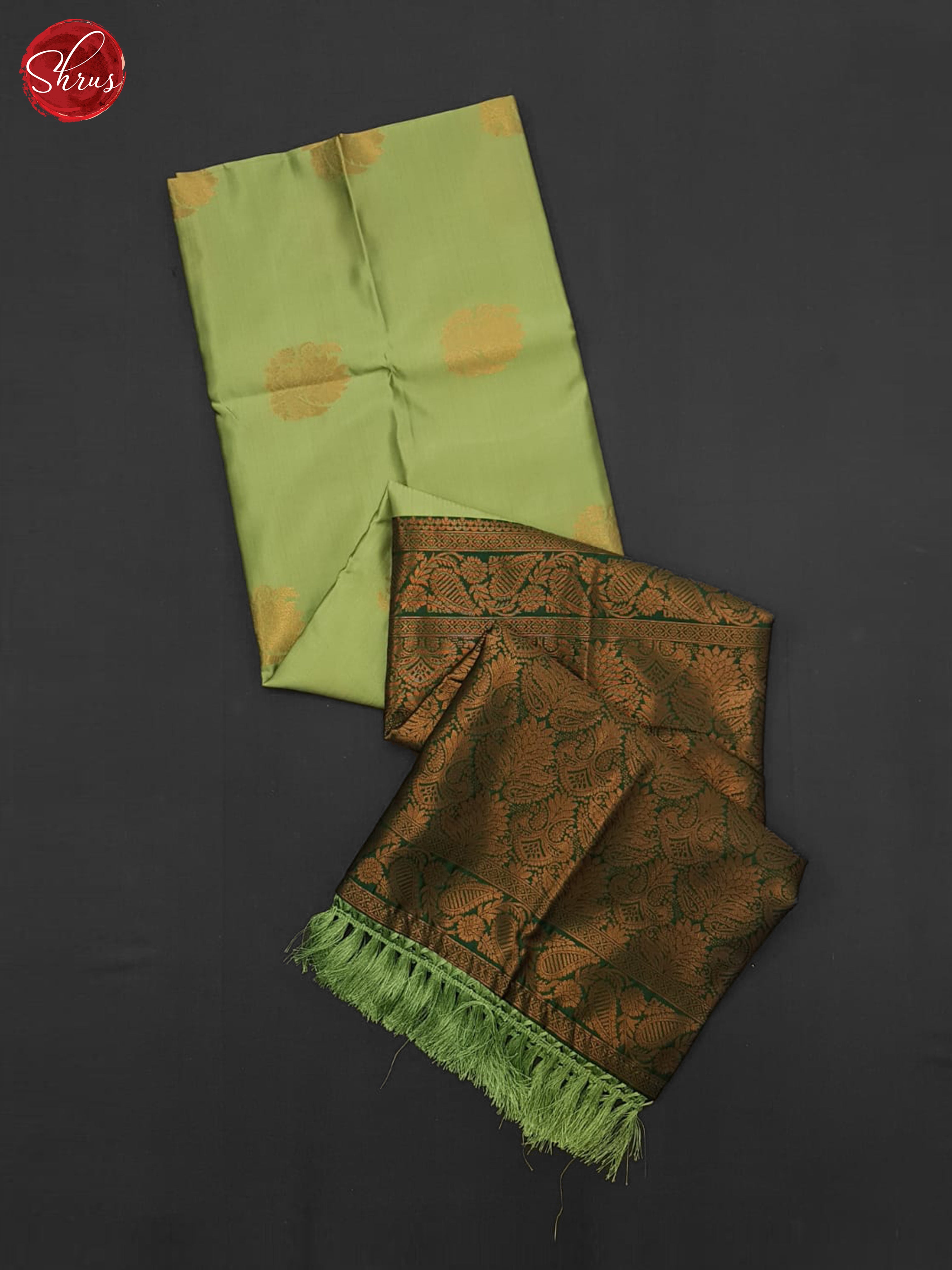 Pista Green & Green - Semi Soft Silk Saree - Shop on ShrusEternity.com