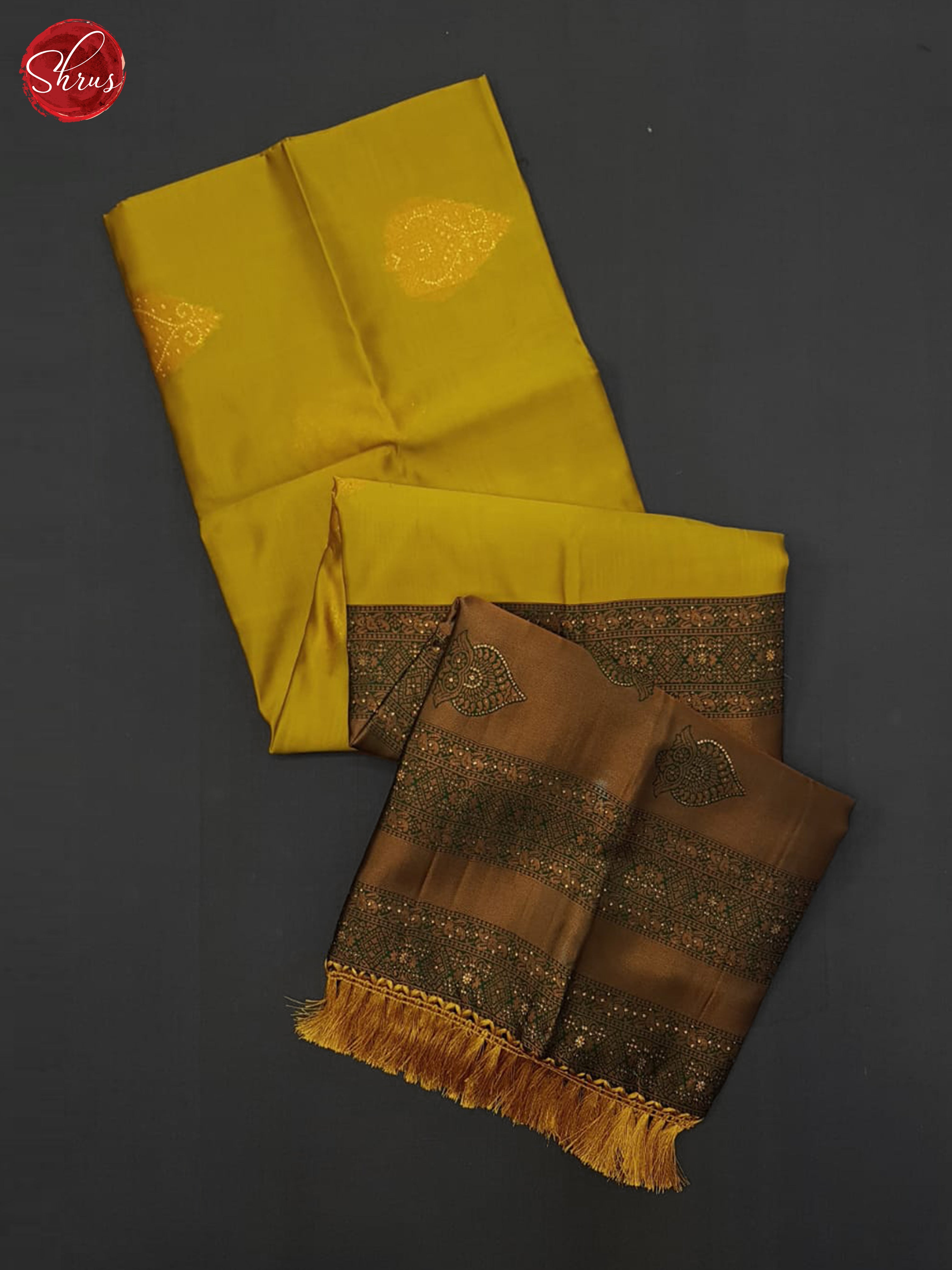 Mustard & Green - Semi Soft silk Saree - Shop on ShrusEternity.com