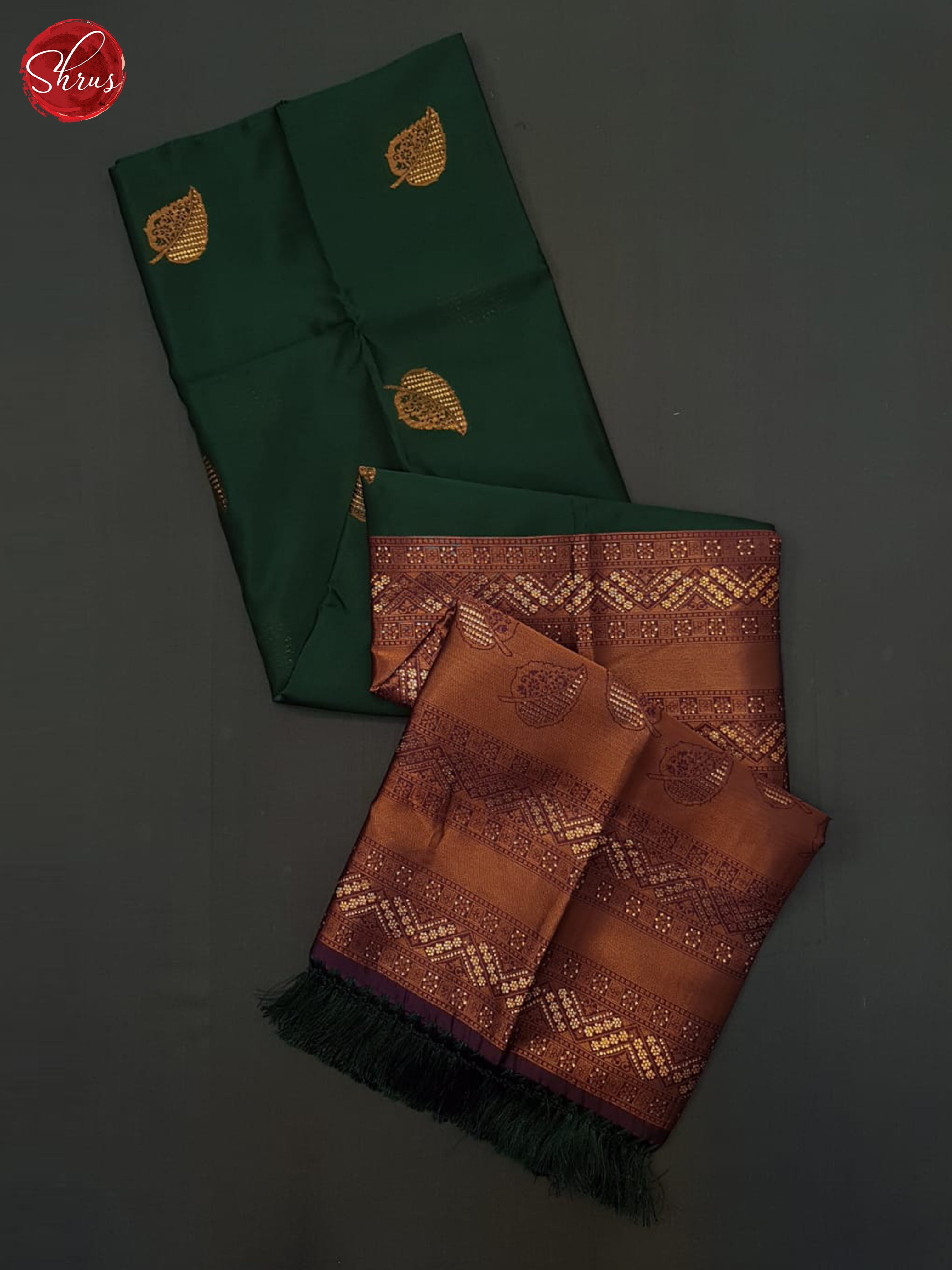 Green & Purple- Semi Softsilk Saree - Shop on ShrusEternity.com