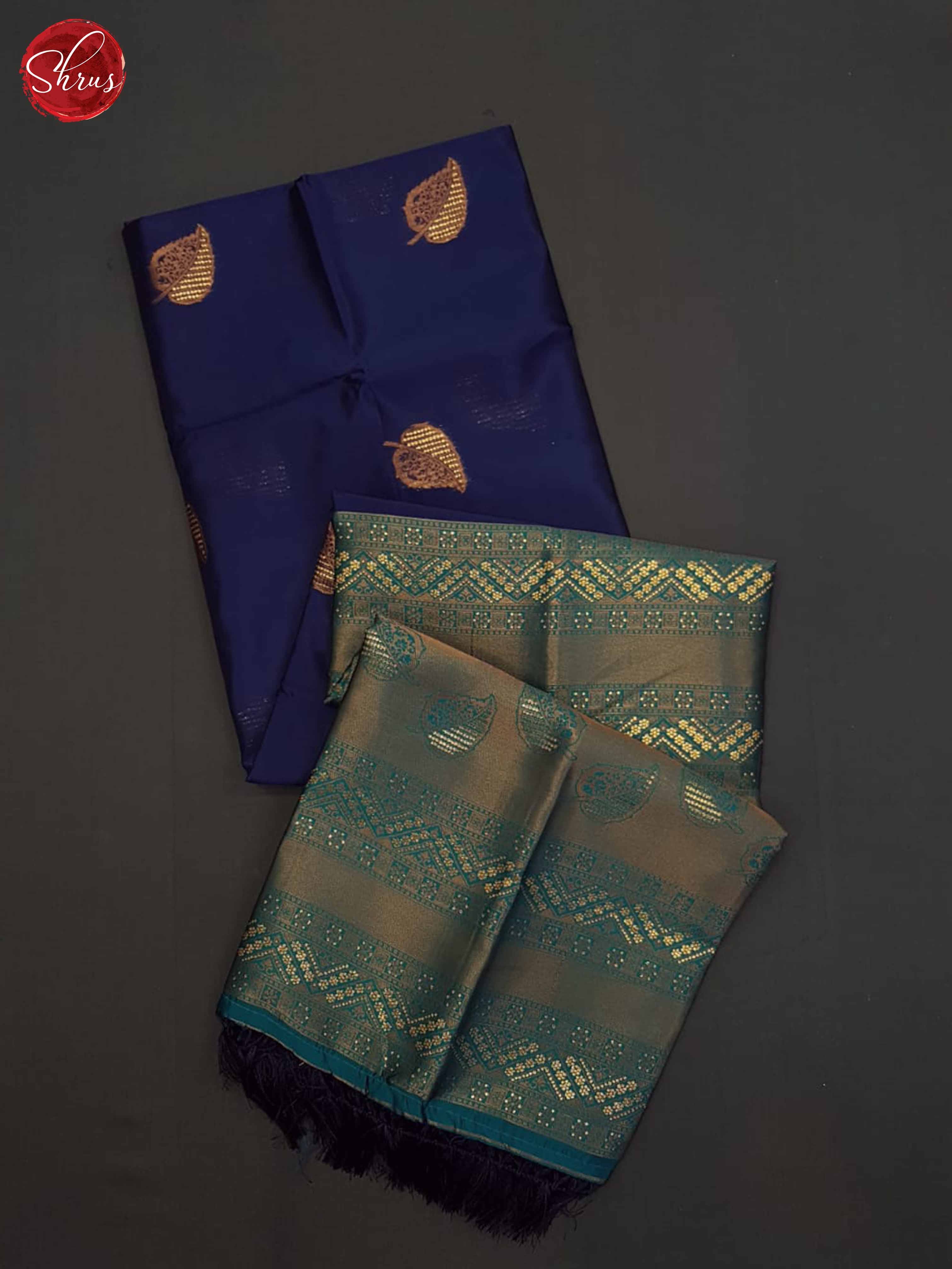 Blue And Green- Semi Soft Silk Saree - Shop on ShrusEternity.com