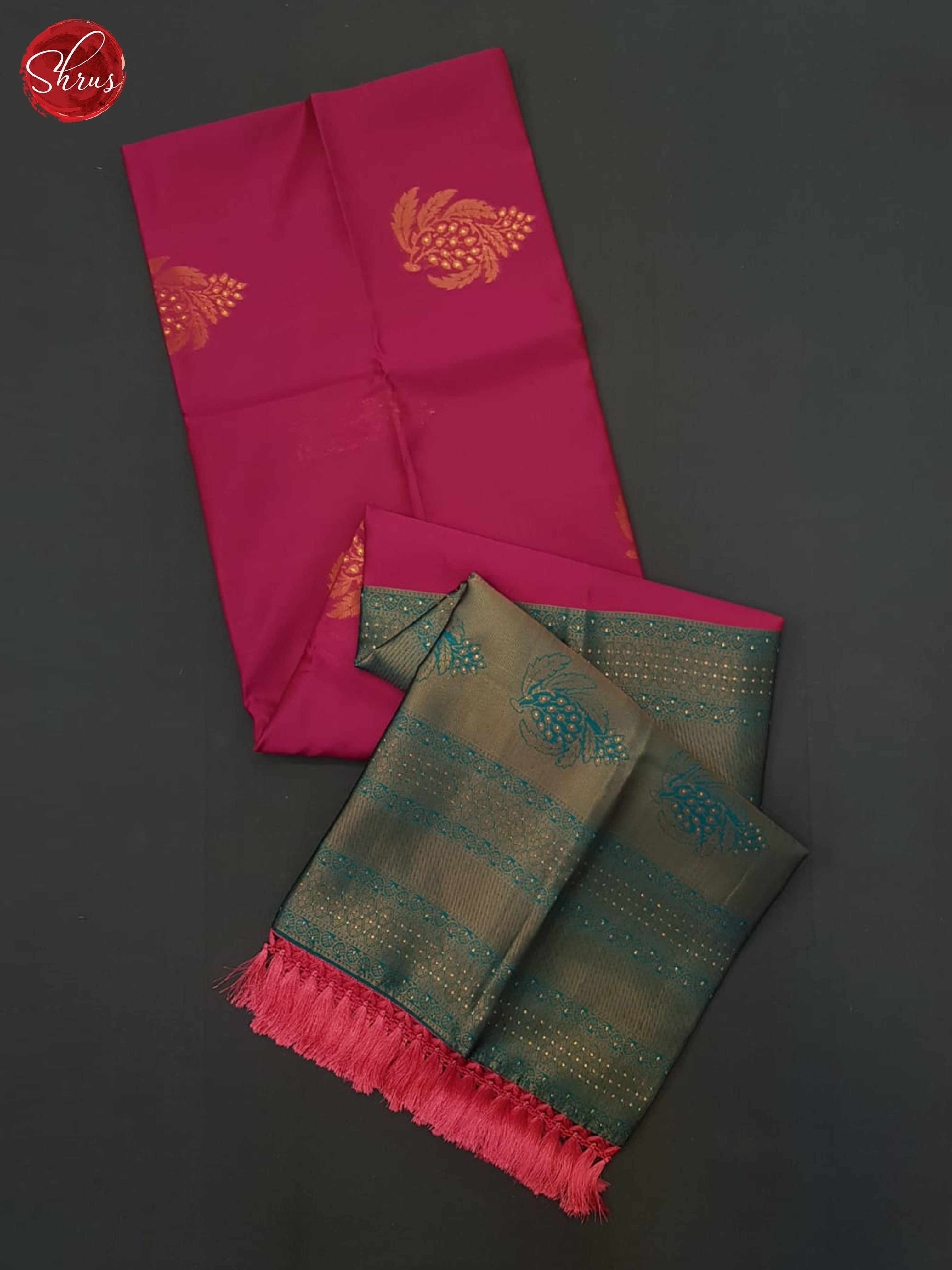 pink and green- Semi Soft Silk Saree - Shop on ShrusEternity.com