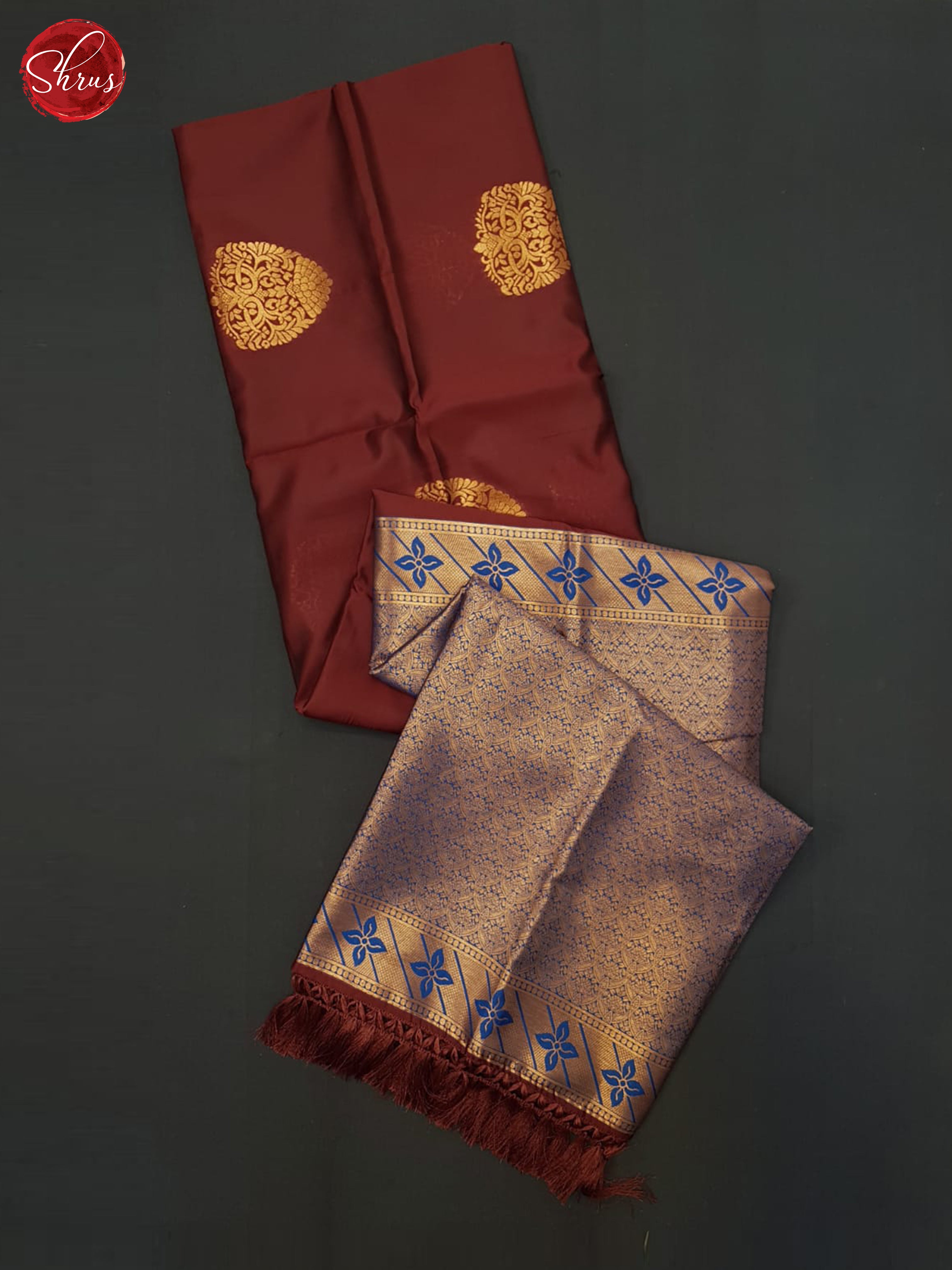 arraku marron and blue - Semi Soft Silk Saree - Shop on ShrusEternity.com