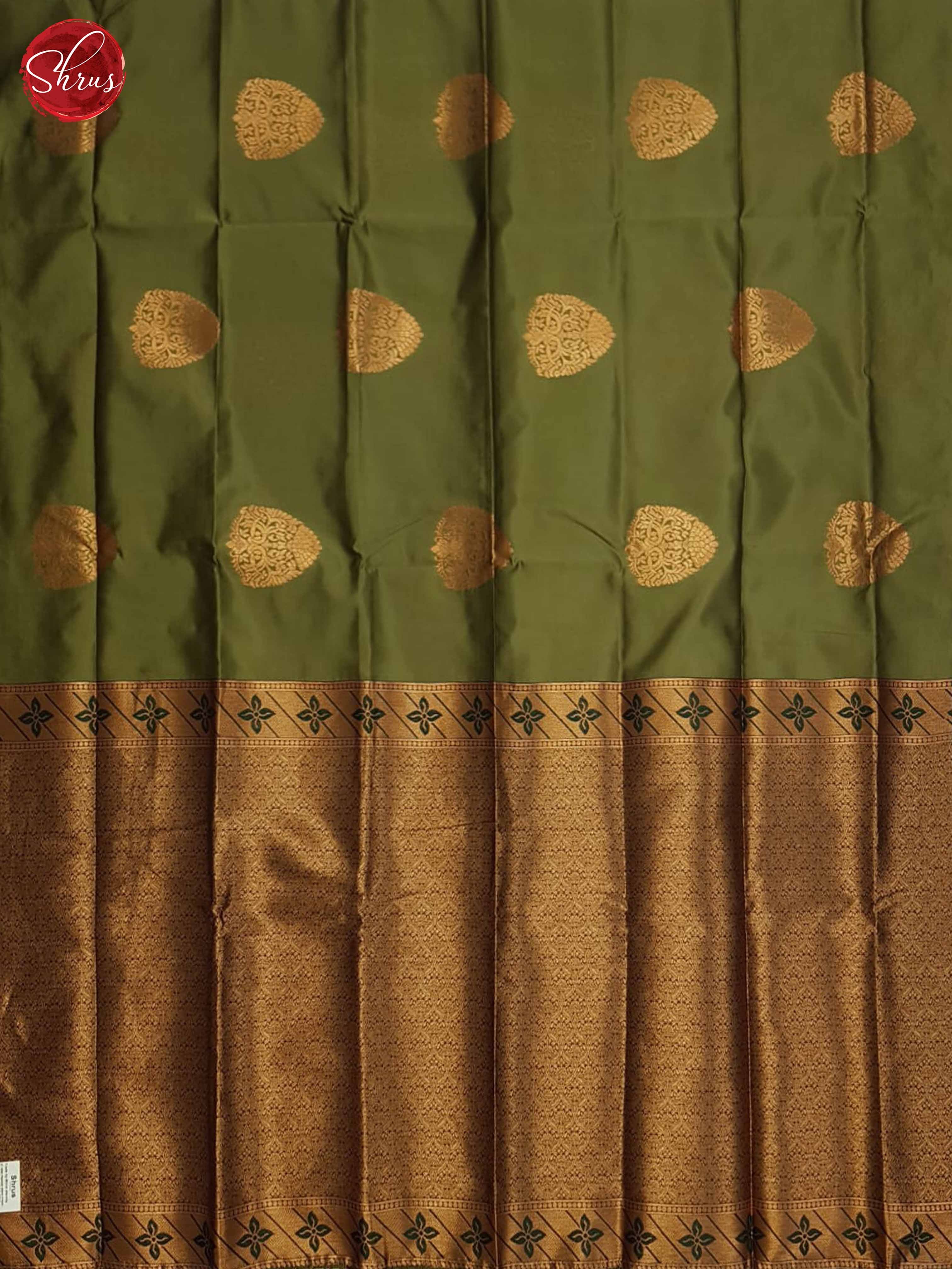 Army Green And Green- Semi Soft Silk Saree - Shop on ShrusEternity.com