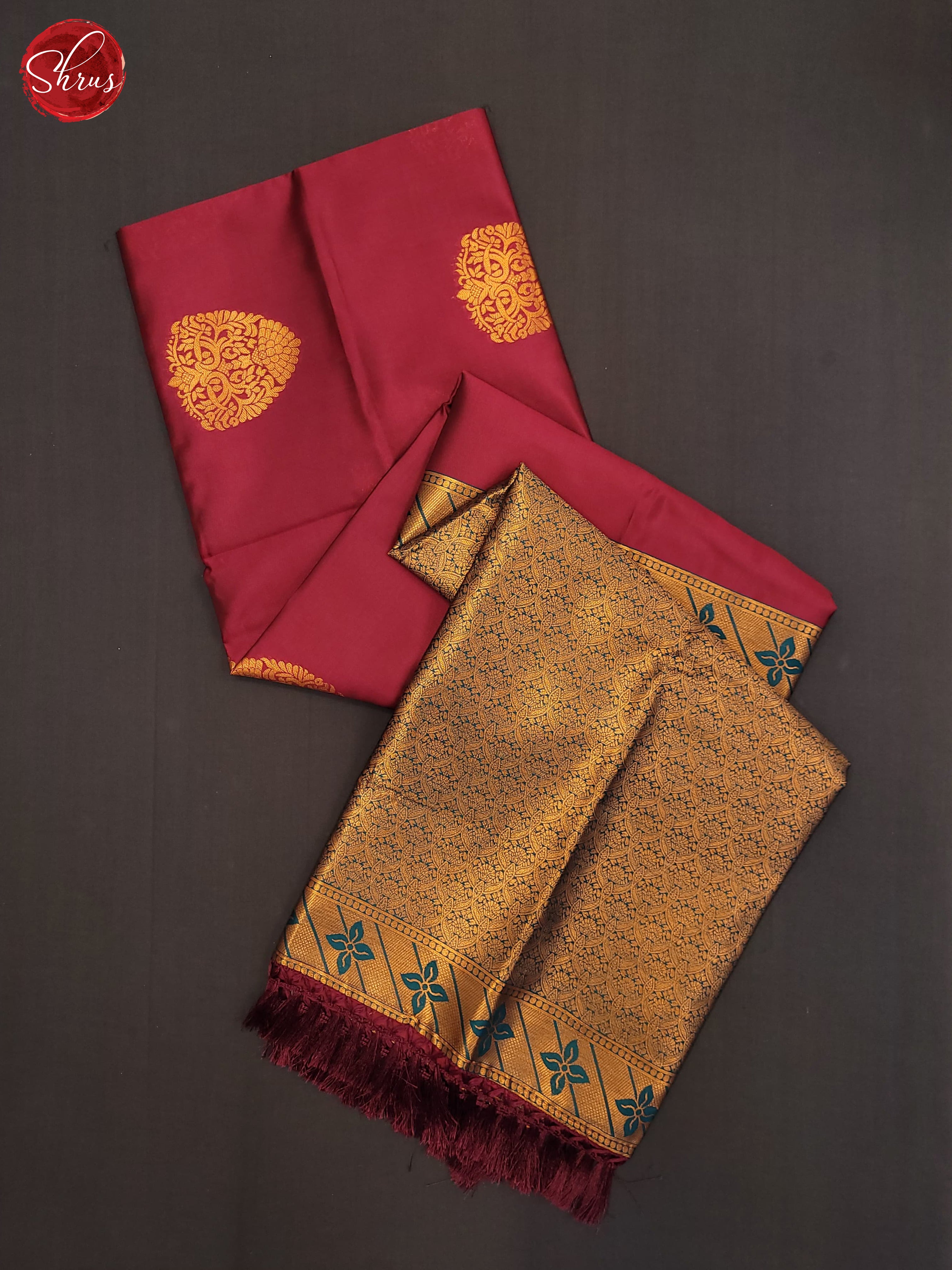 Majenta Pink & Green - Semi Softsilk Saree - Shop on ShrusEternity.com