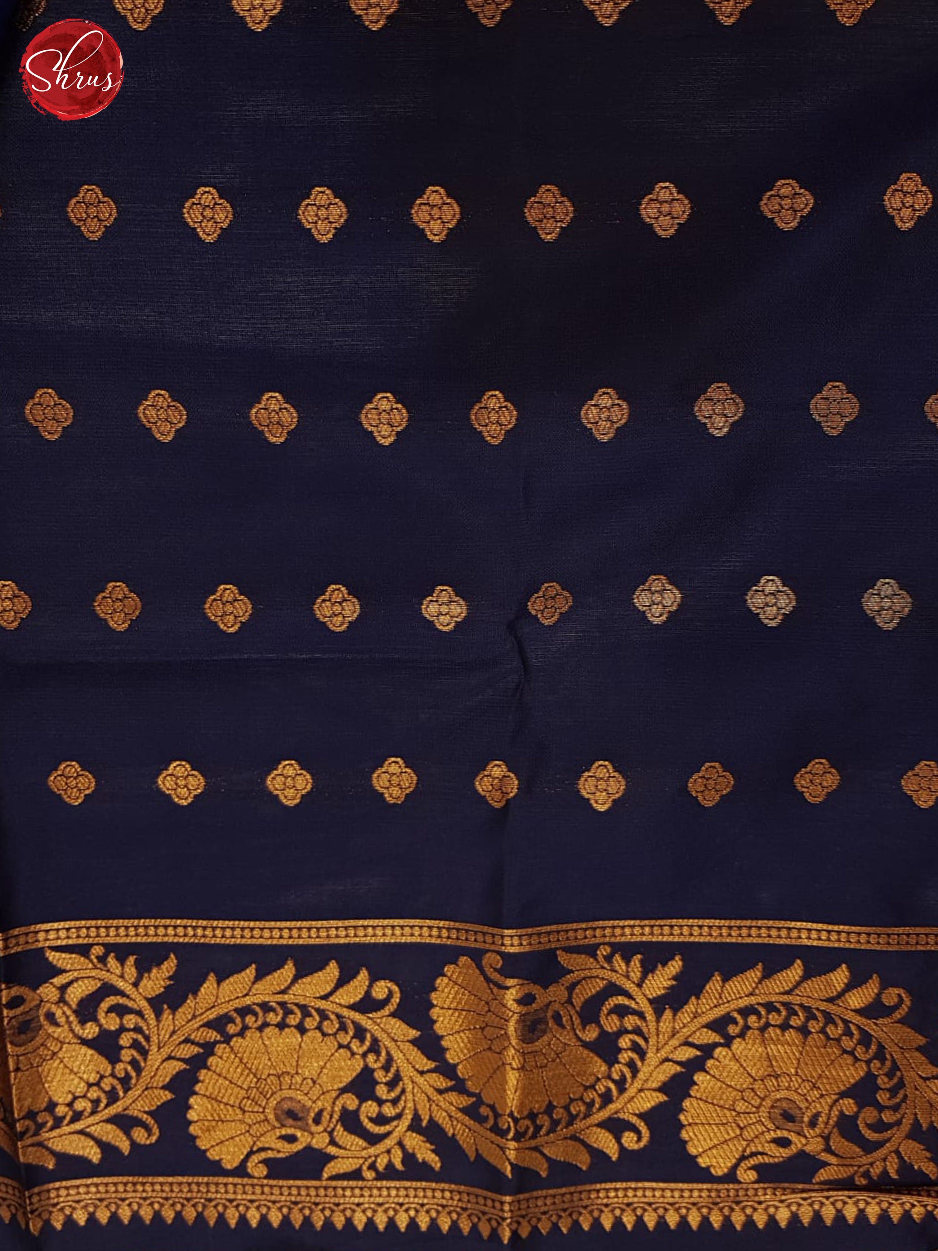 blue & Navy Blue- Semi soft Silk Saree - Shop on ShrusEternity.com