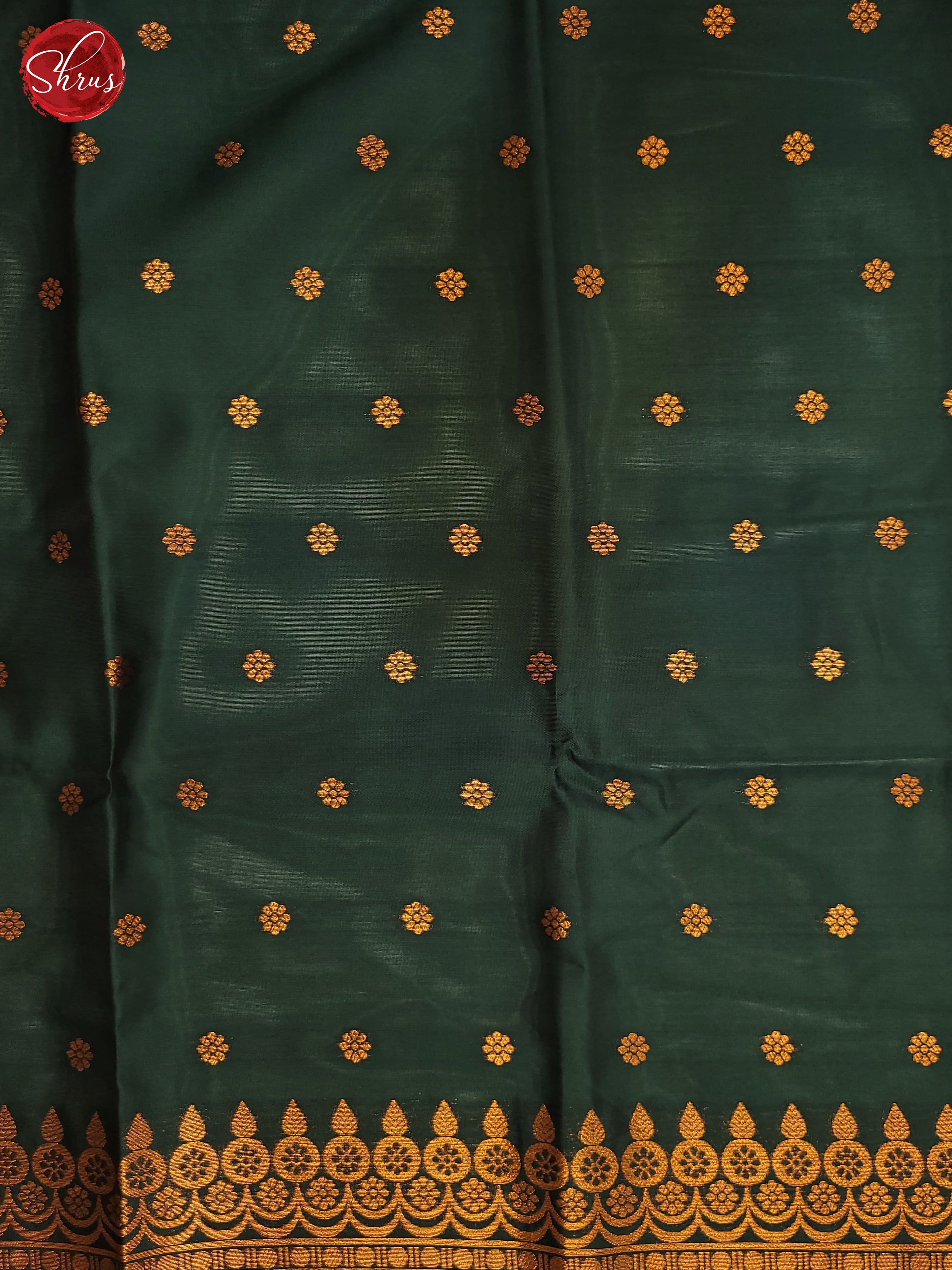 Madhulir Green & Green- Semi Soft Silk Saree - Shop on ShrusEternity.com