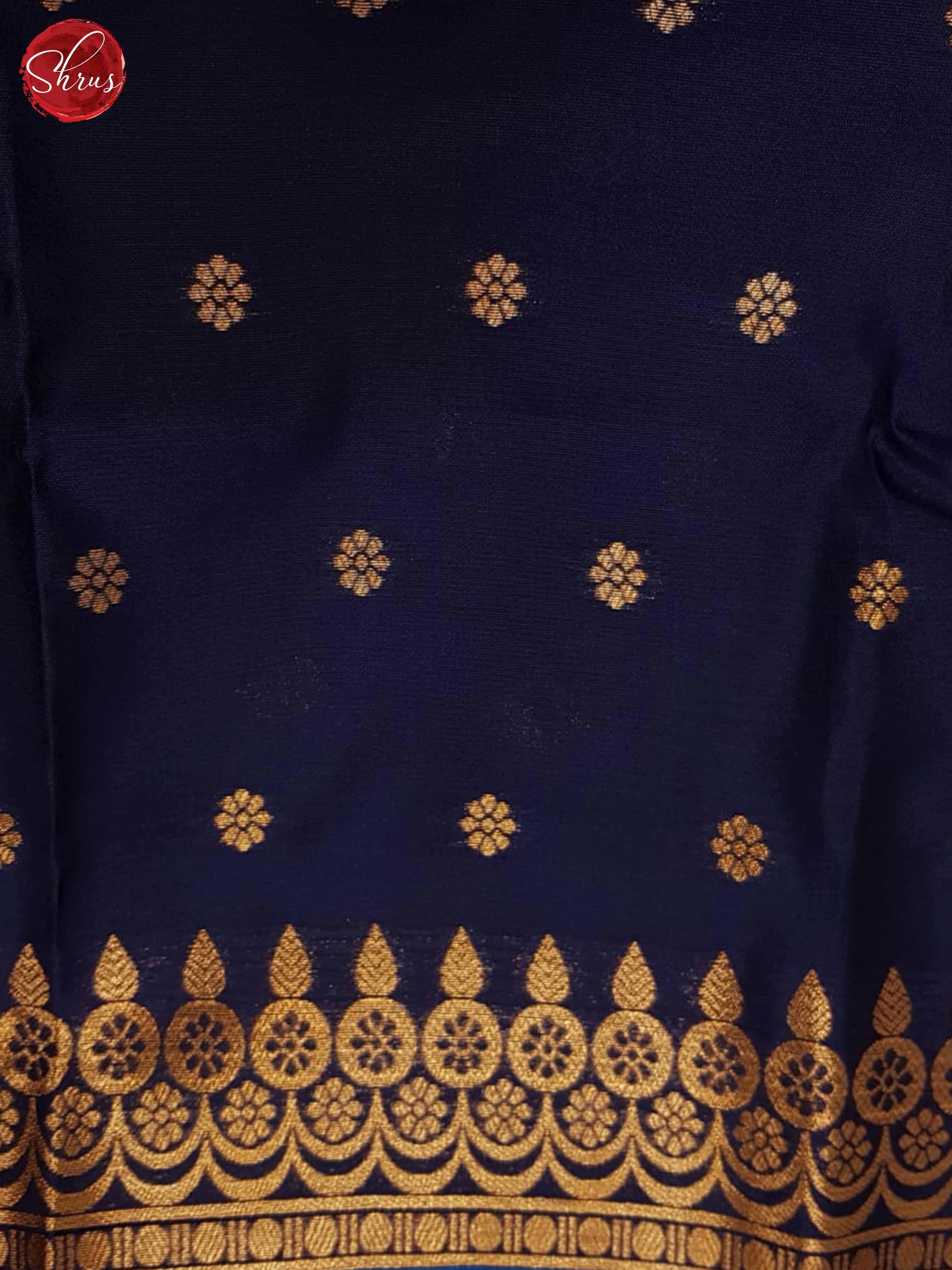 Blue & Dark Blue -Semi Soft Silk Saree - Shop on ShrusEternity.com