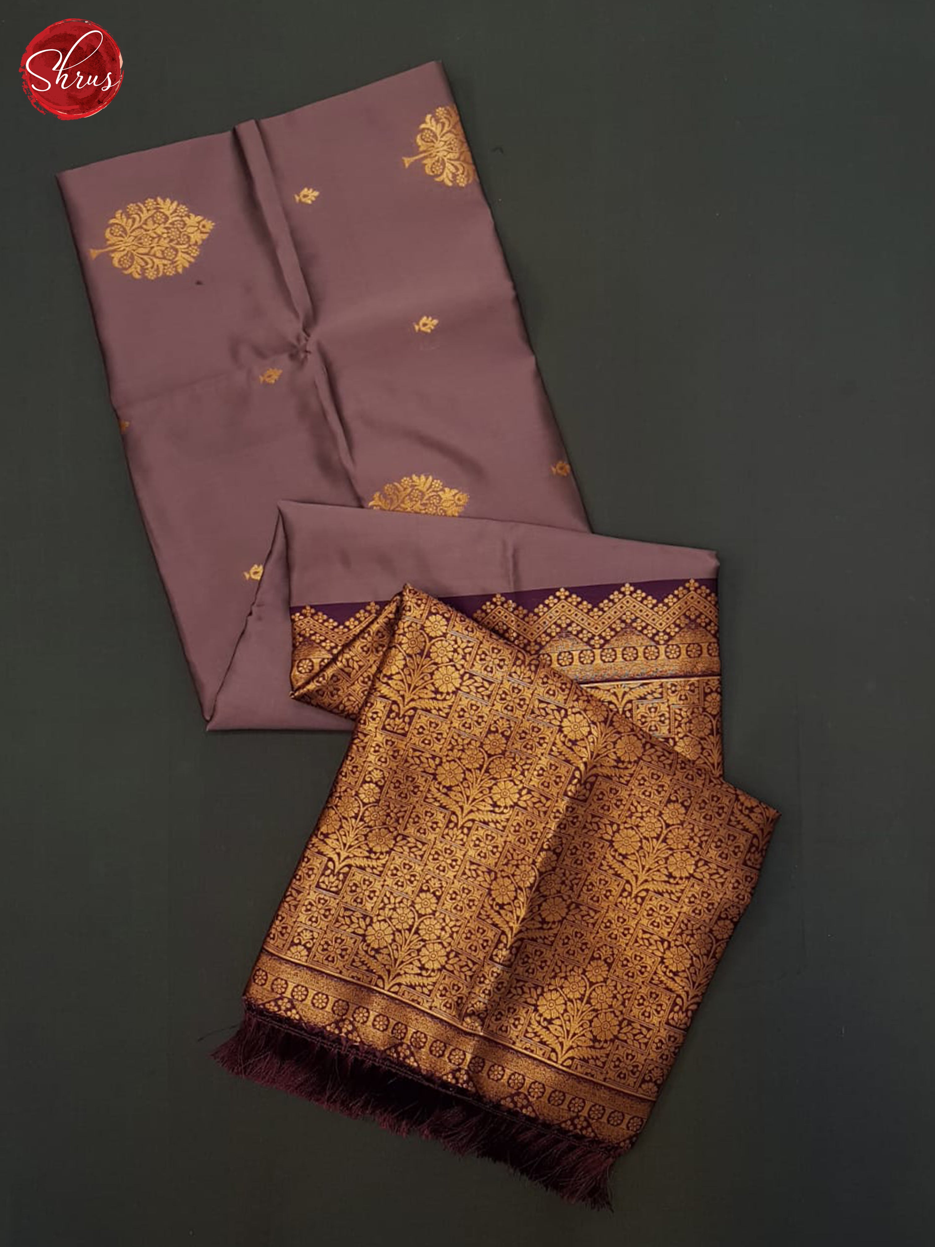 Dusty Onion Pink & Wine- Semi Soft Silk Saree - Shop on ShrusEternity.com