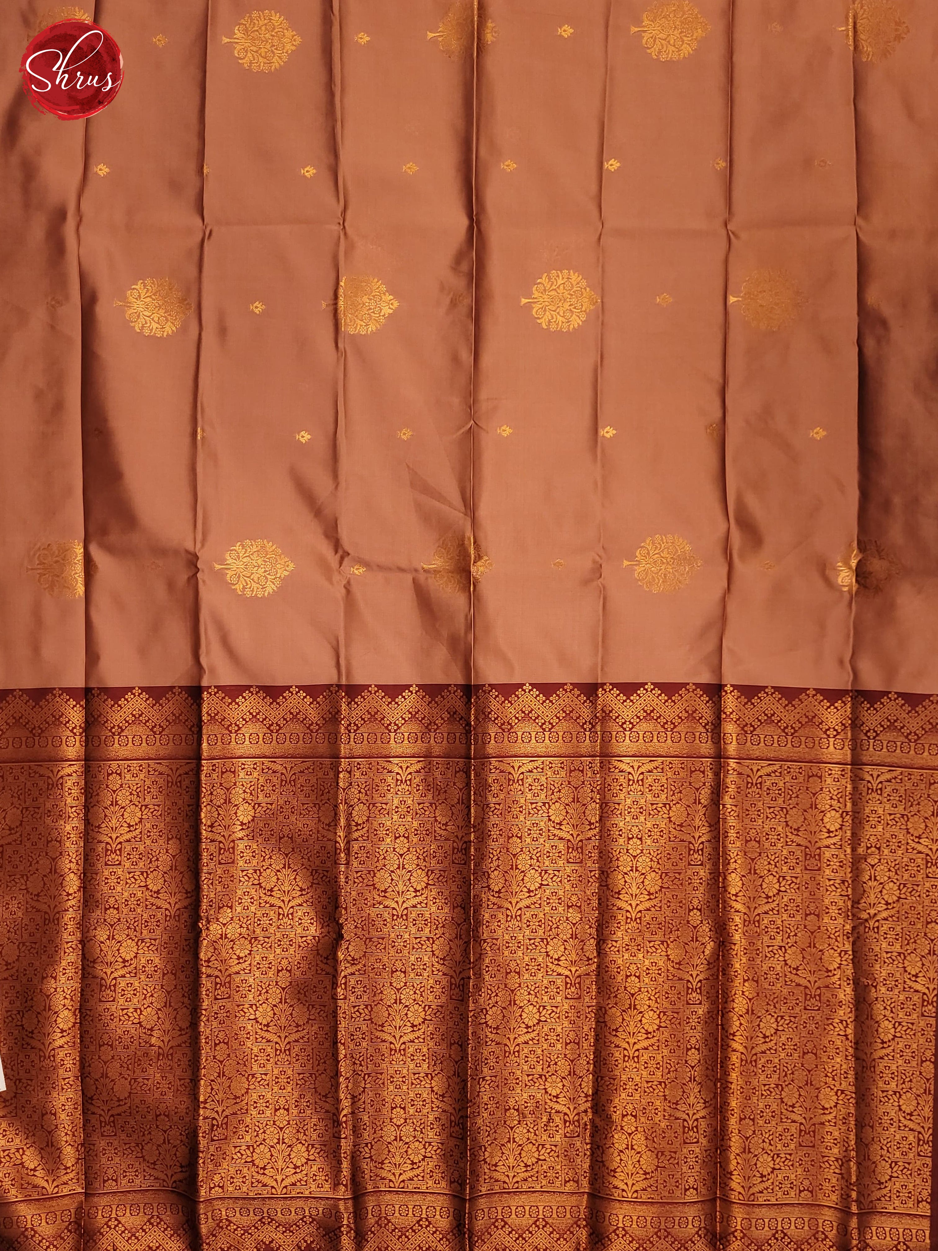 Peach & Maroon- semi Soft Silk Saree - Shop on ShrusEternity.com