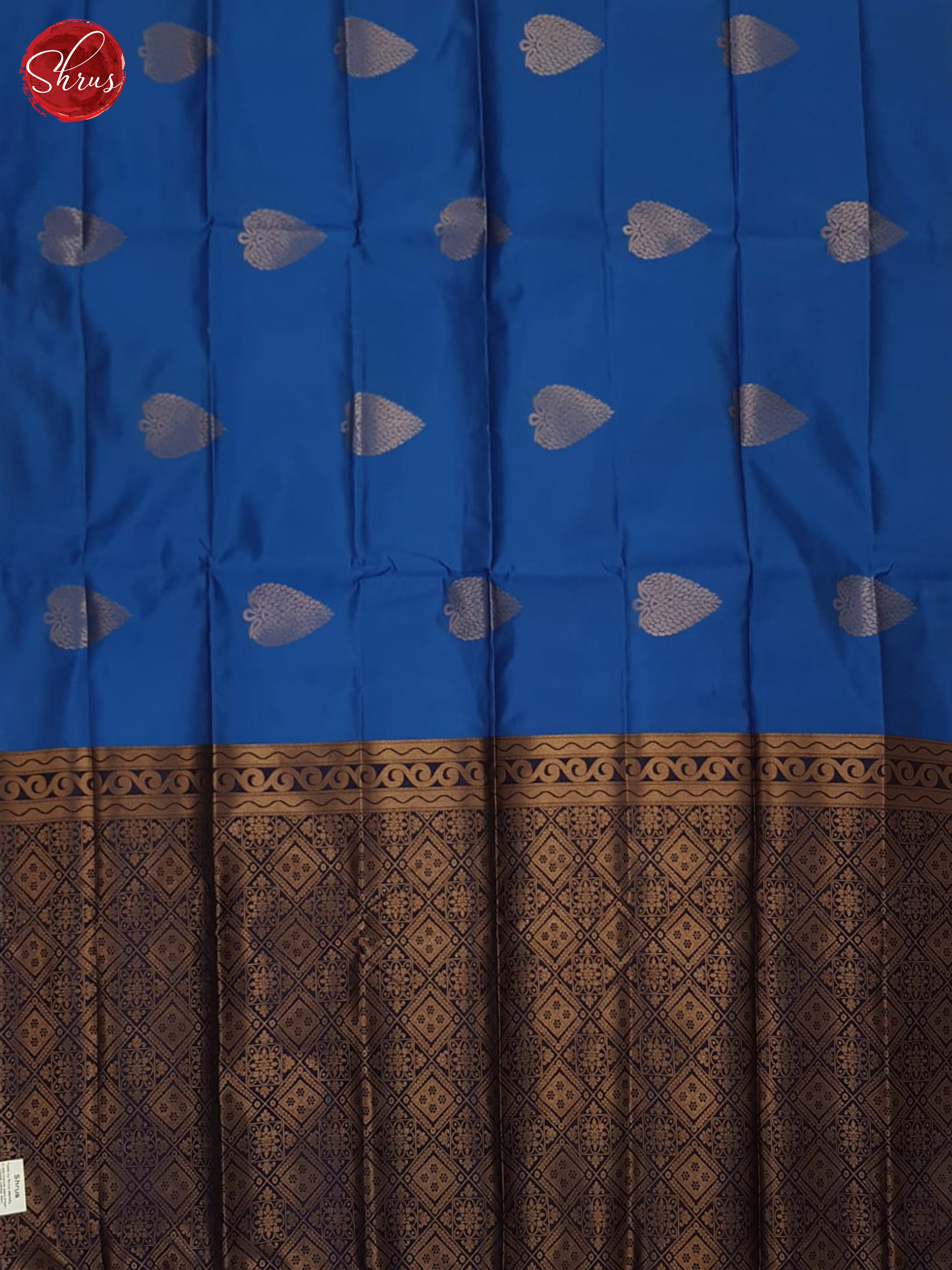 blue & NAvy Blue- Semi Soft Silk Saree - Shop on ShrusEternity.com