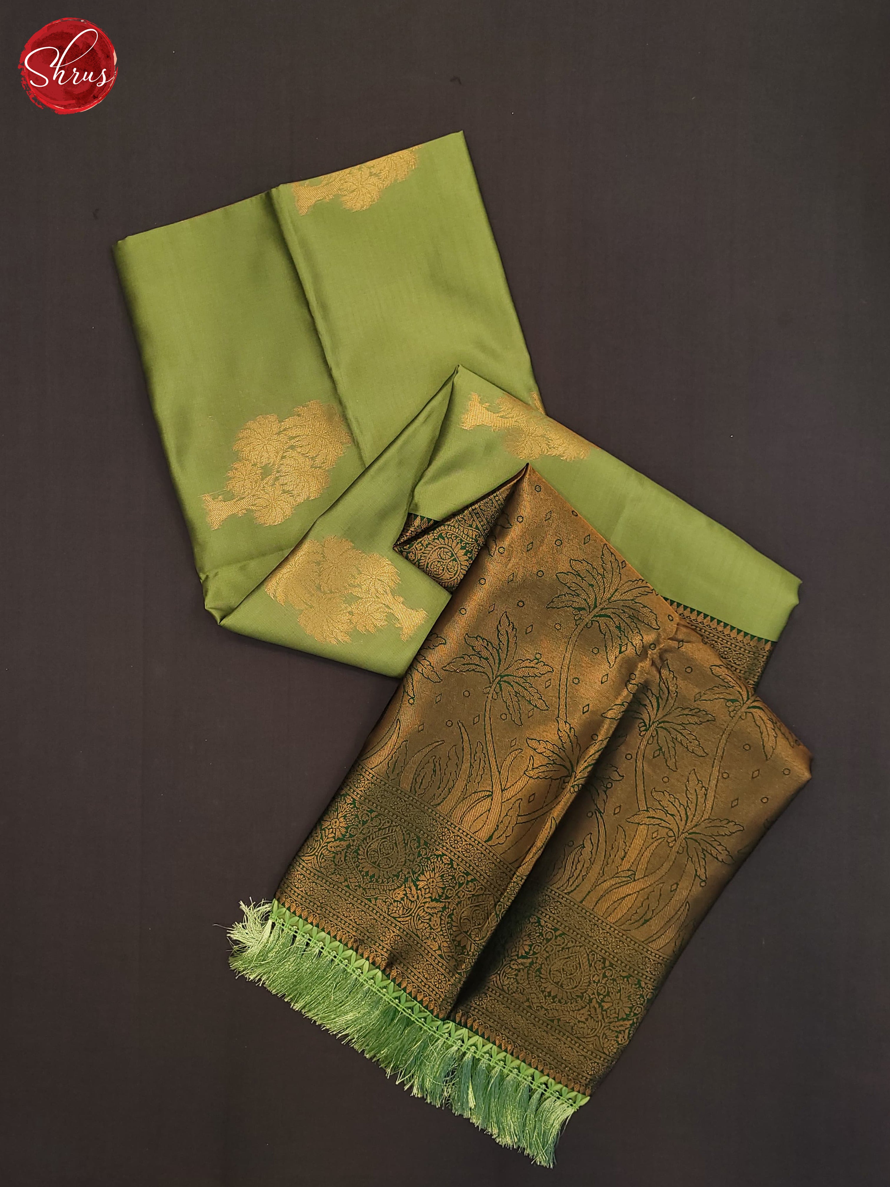 Elachi Green & Green - Semi Soft Silk Saree - Shop on ShrusEternity.com