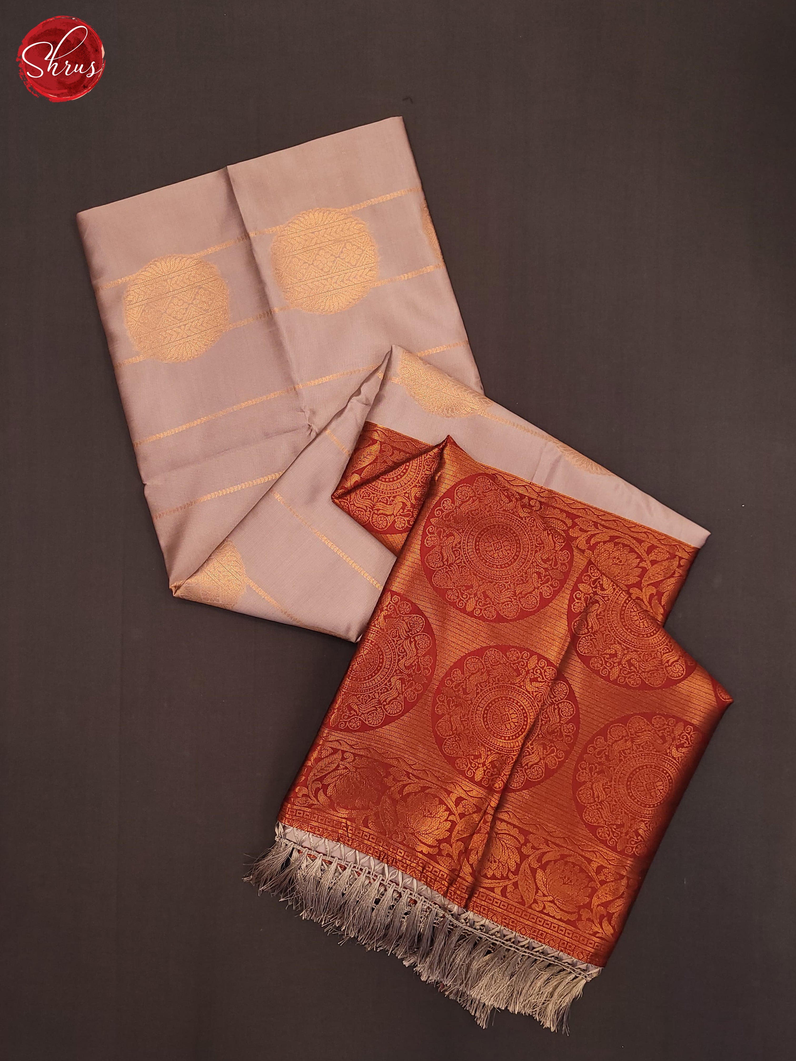 Mild Lavender & Maroon- Semi Softsilk Saree - Shop on ShrusEternity.com