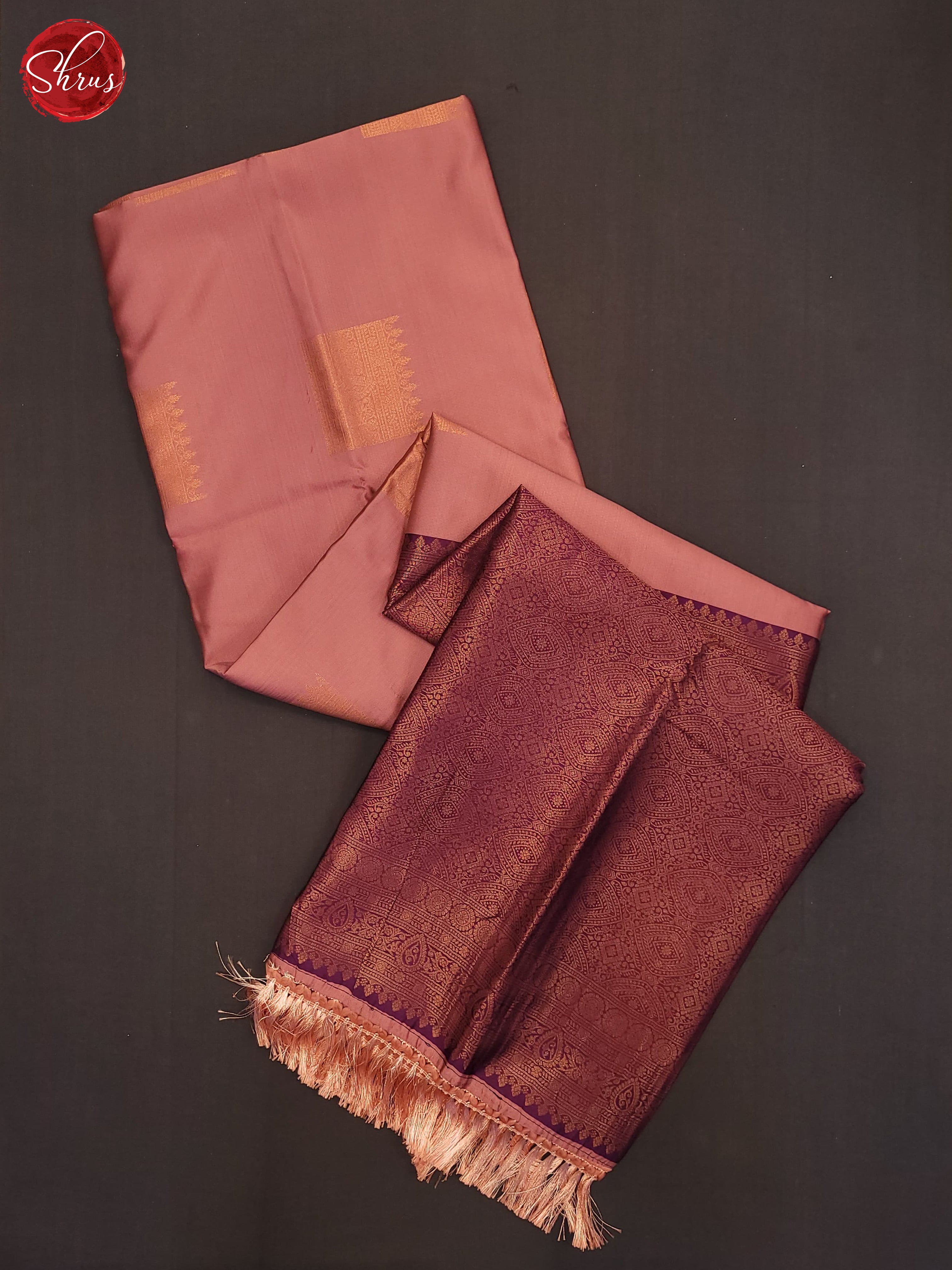 Dusty pink & Majenta - Semi Soft Silk Saree - Shop on ShrusEternity.com