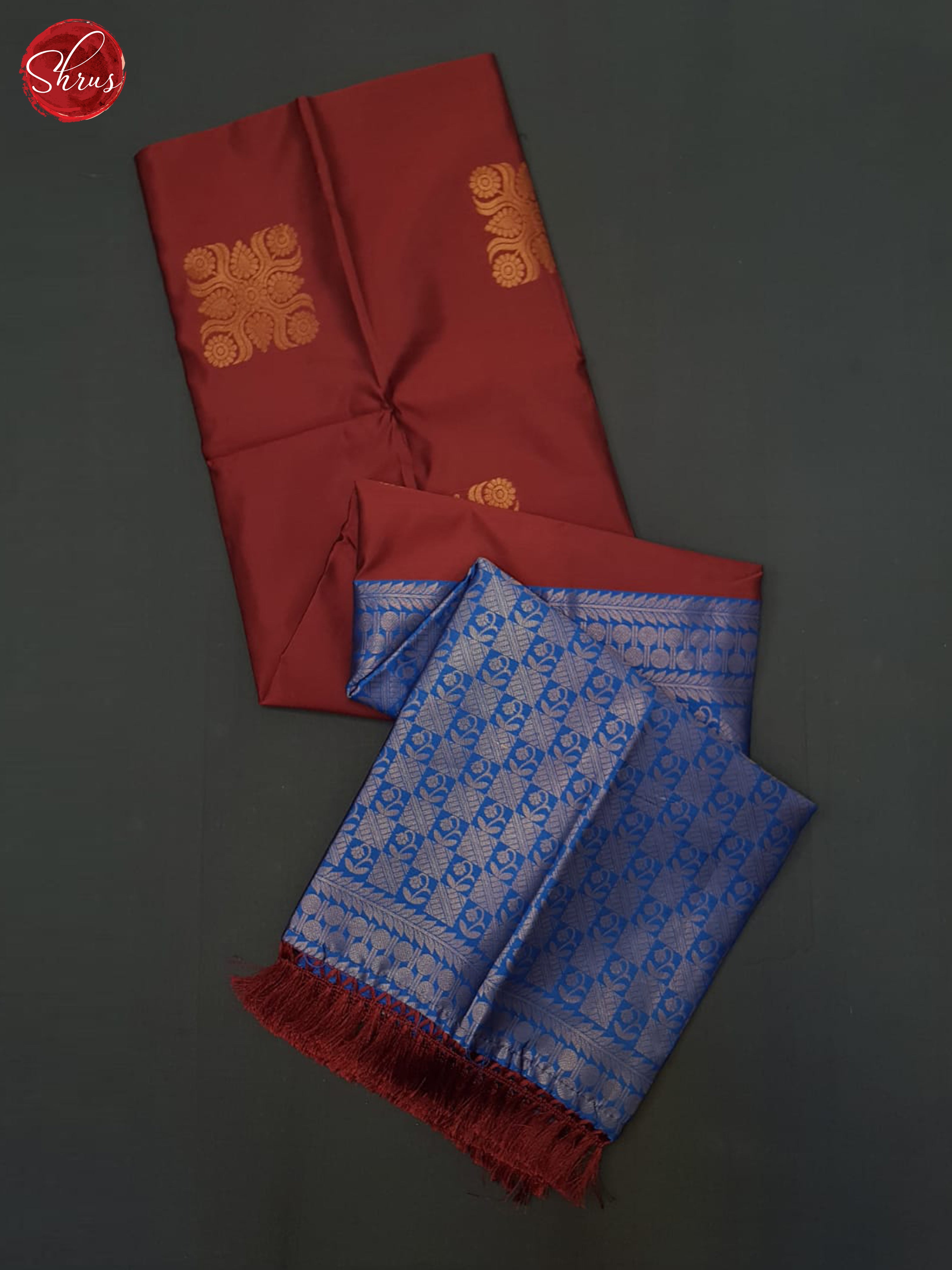 arakku maroon and blue - Semi Soft Silk Saree - Shop on ShrusEternity.com