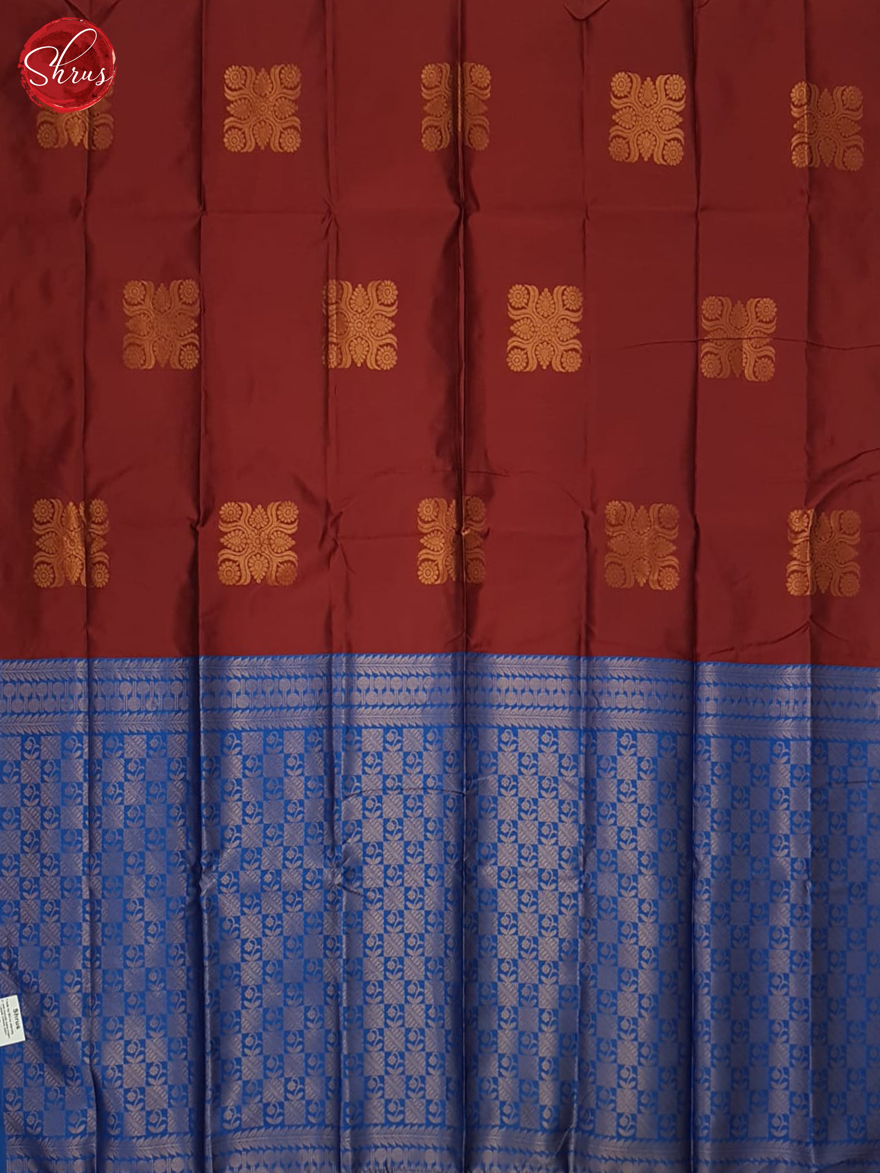 arakku maroon and blue - Semi Soft Silk Saree - Shop on ShrusEternity.com