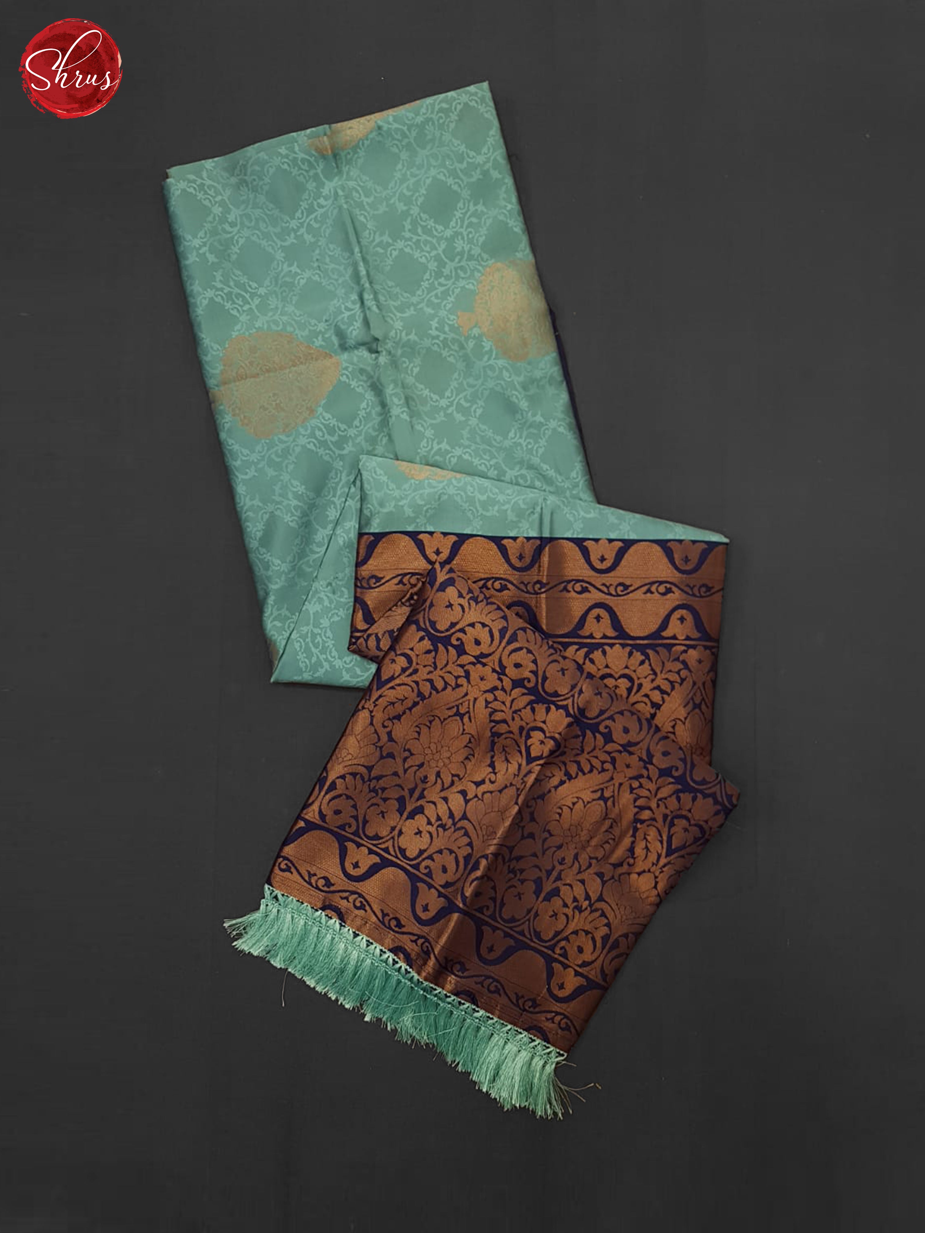 Pastel blue & Blue- Semi Soft Silk Saree - Shop on ShrusEternity.com