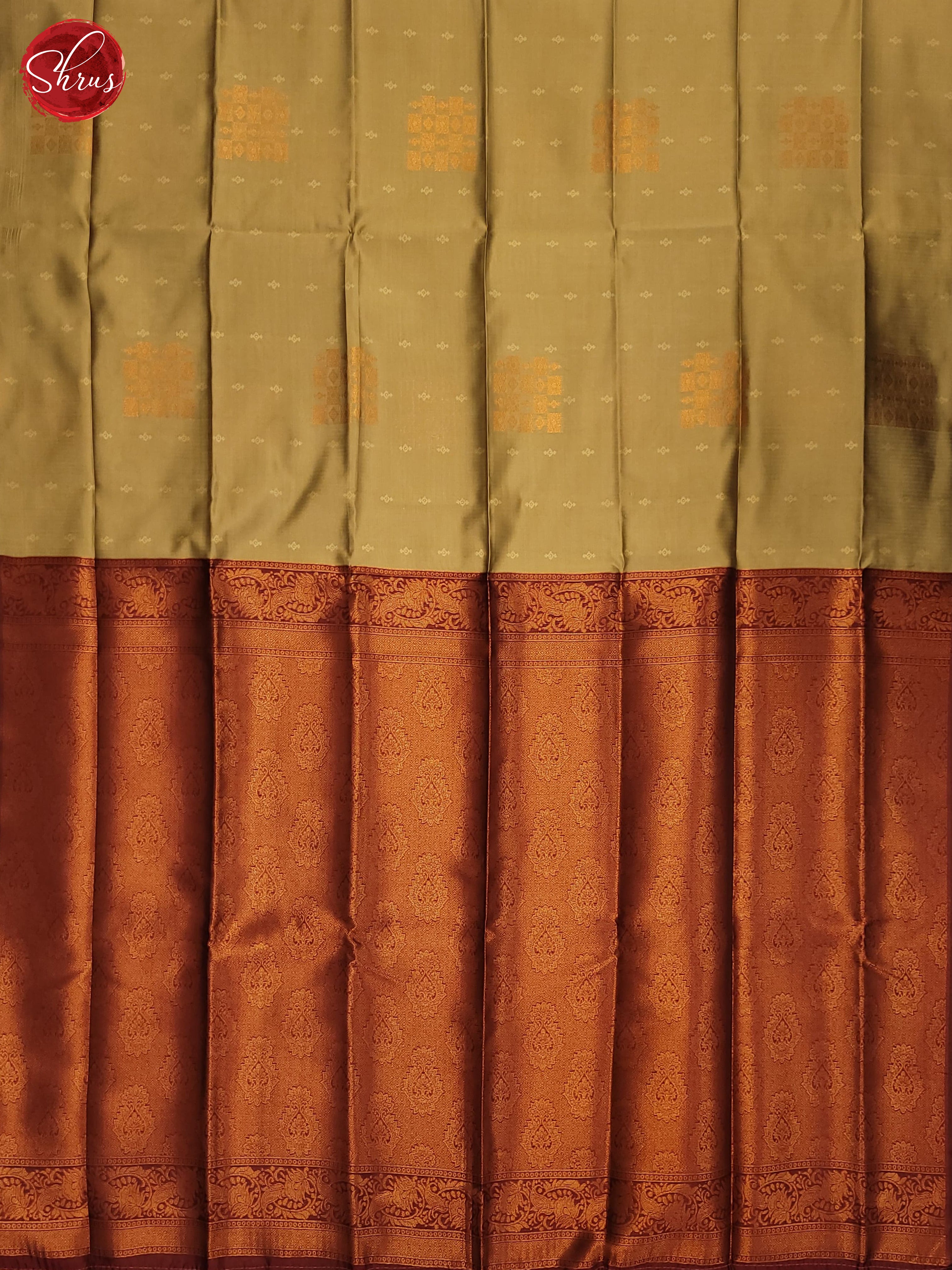 Grey & maroon - Semi Soft Silk Saree - Shop on ShrusEternity.com