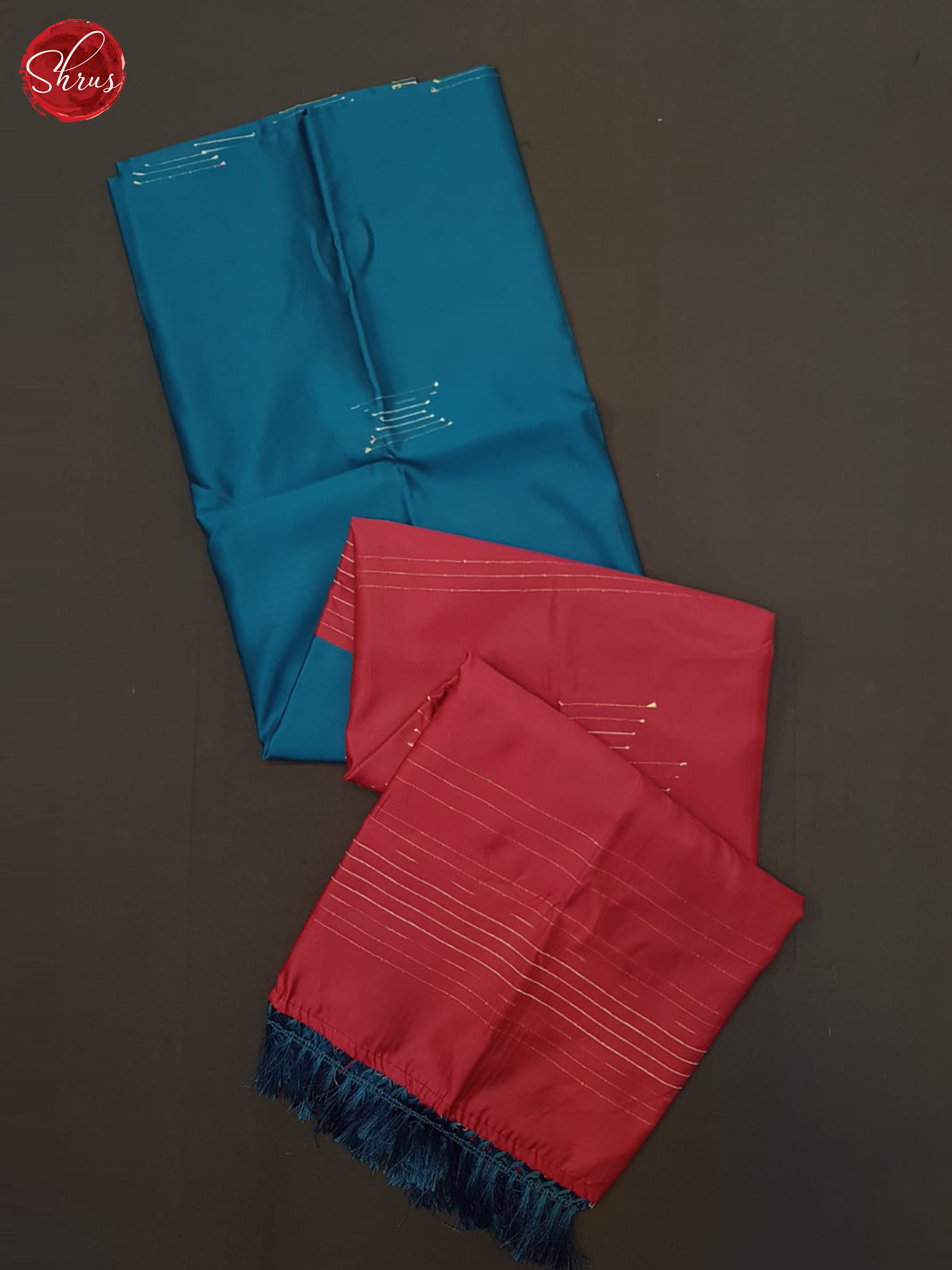 Blue & Pink - Semi Softsilk Saree - Shop on ShrusEternity.com