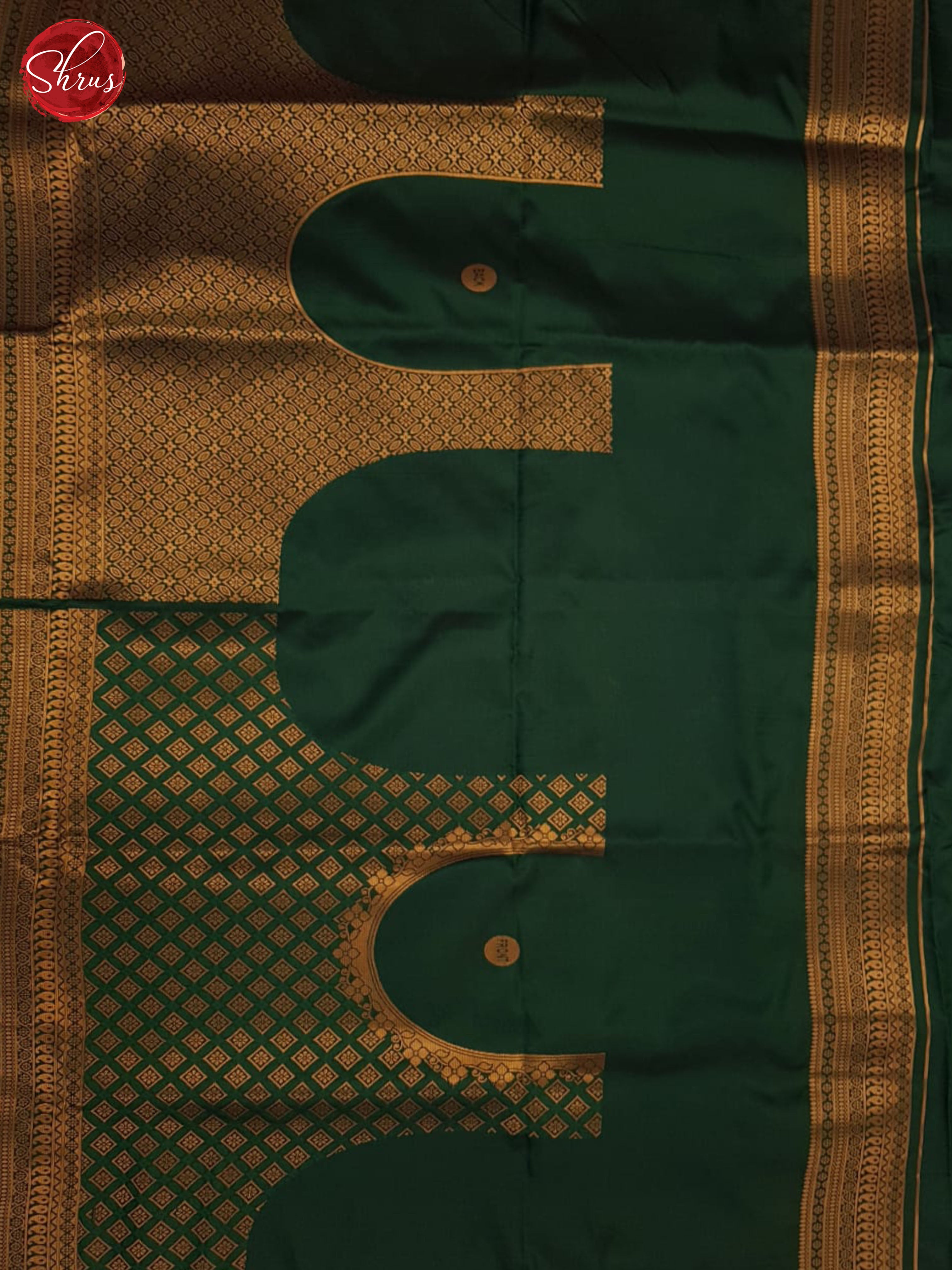 Green(single tone)- Semi kanchipuram Saree - Shop on ShrusEternity.com
