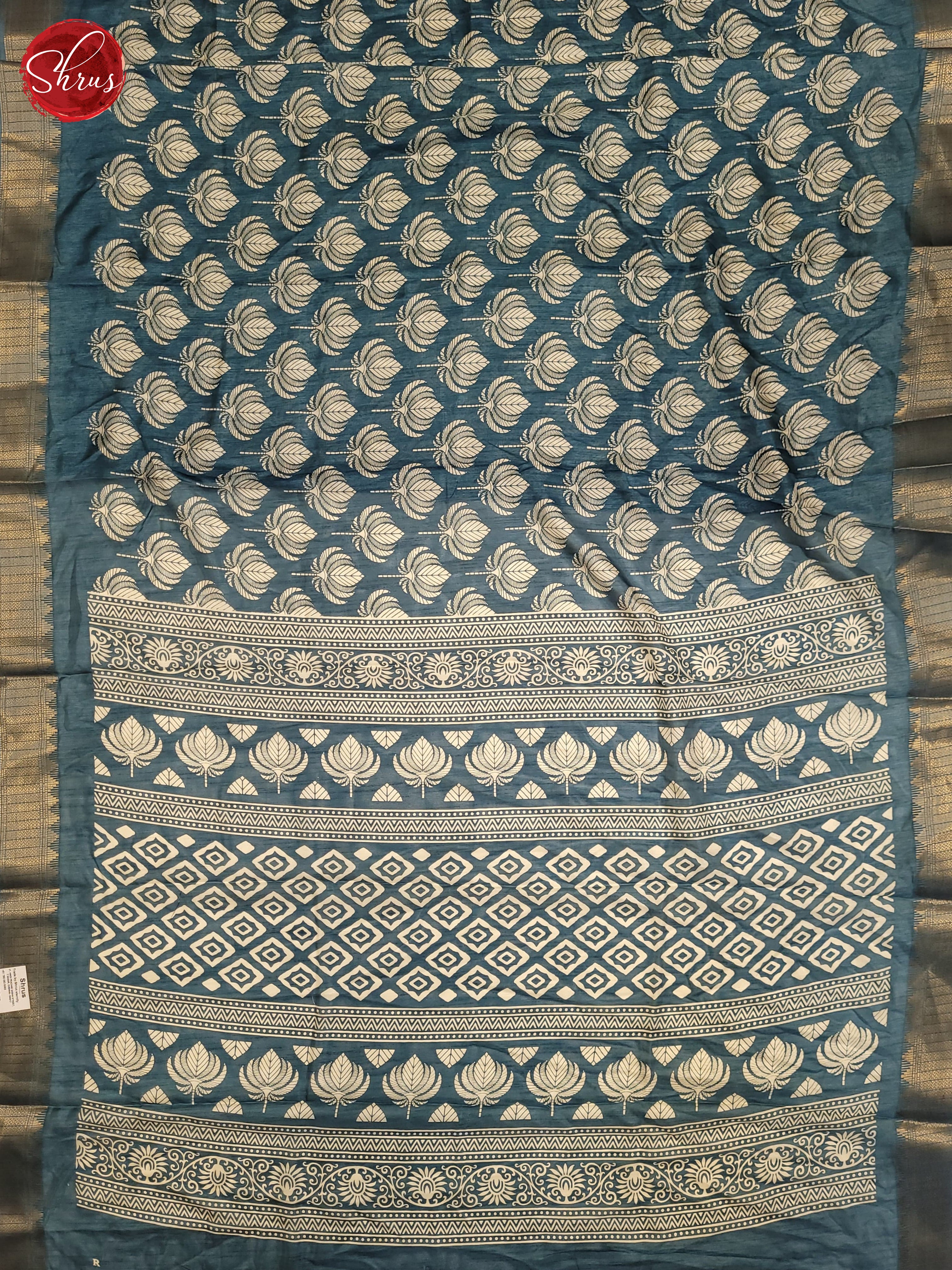 Blue(Single Tone) - Semi Crepe Saree - Shop on ShrusEternity.com