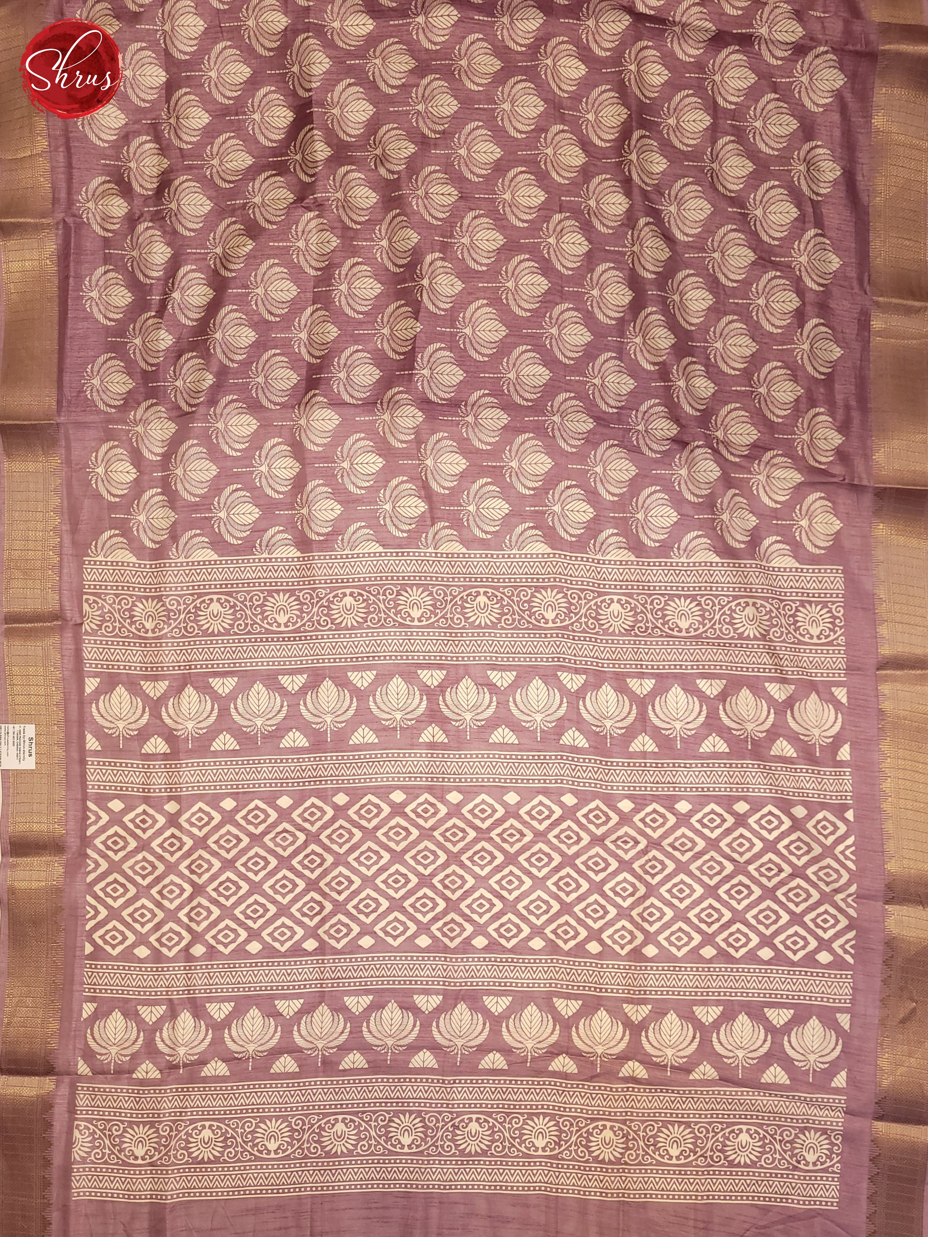 Mild lavander(single Tone)- Semi Crepe Saree - Shop on ShrusEternity.com