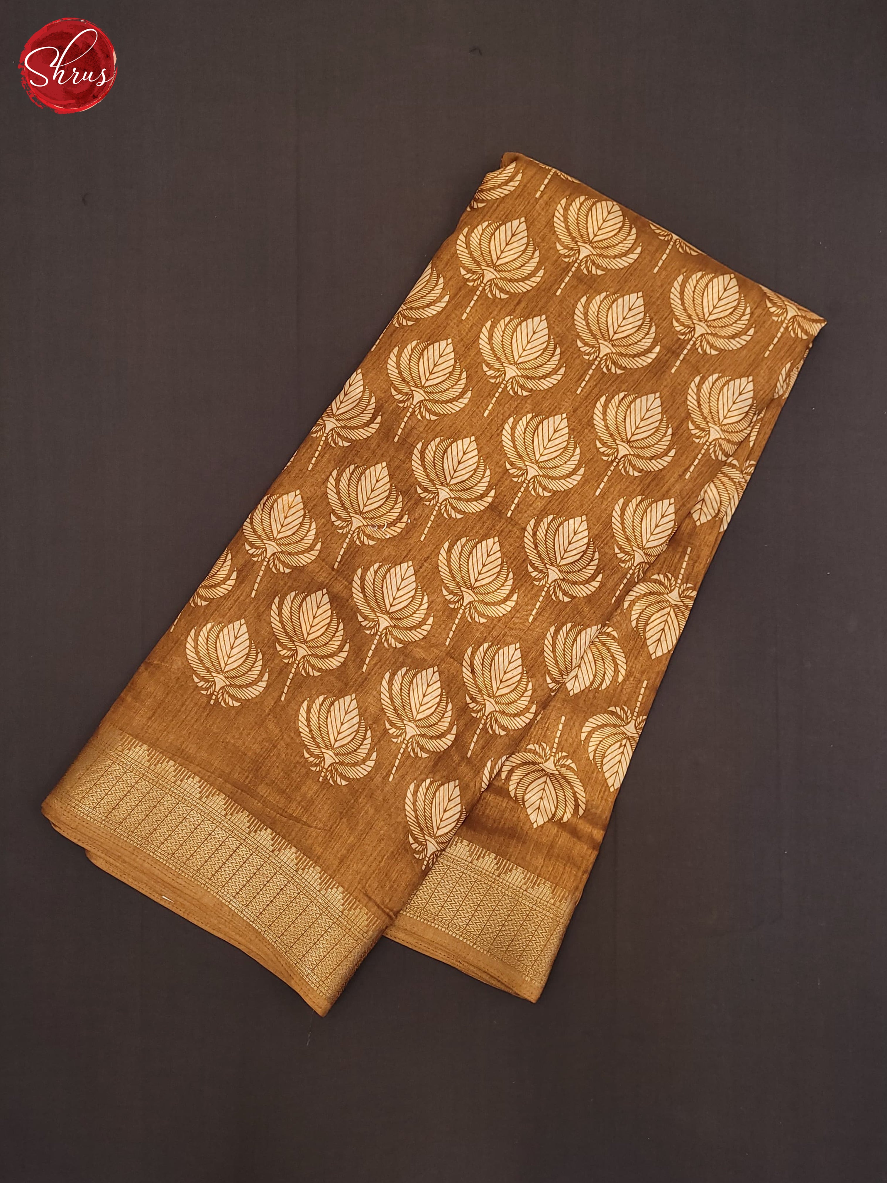 Brown(Single Tone)- Semi Crepe Saree - Shop on ShrusEternity.com