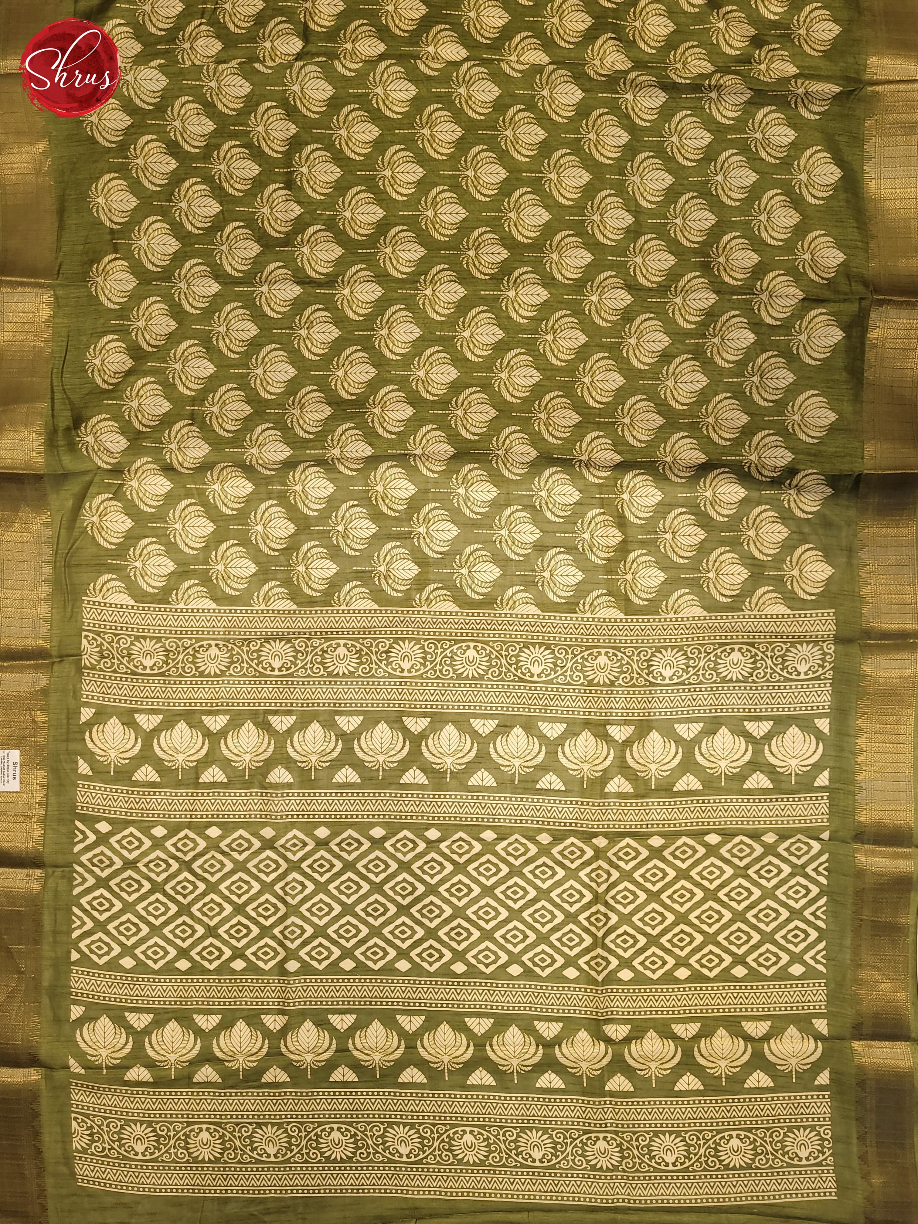 Green(Single Tone)- Semi Crepe Saree - Shop on ShrusEternity.com