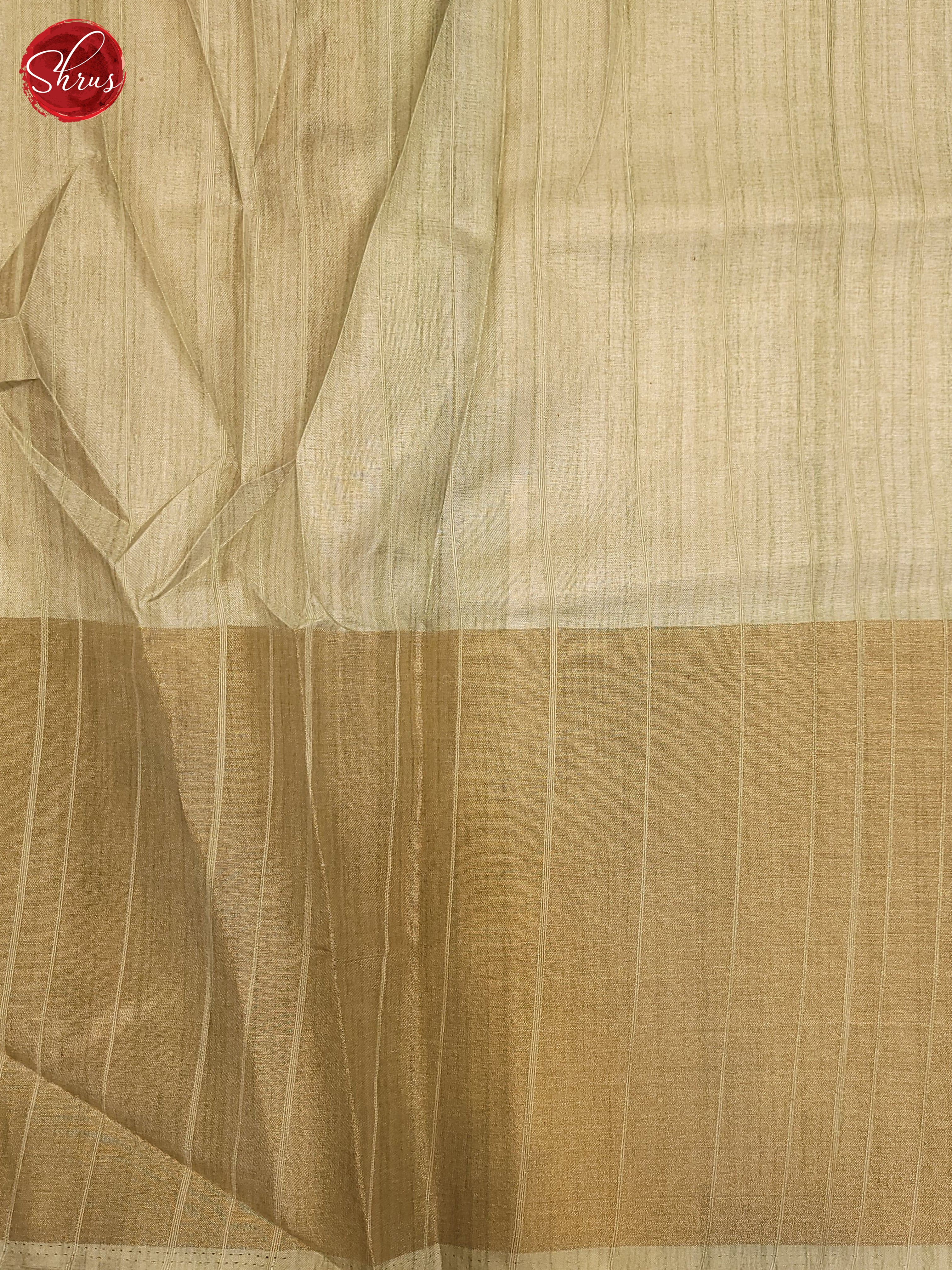 Beige and lime Green - Semi Tussar Saree - Shop on ShrusEternity.com