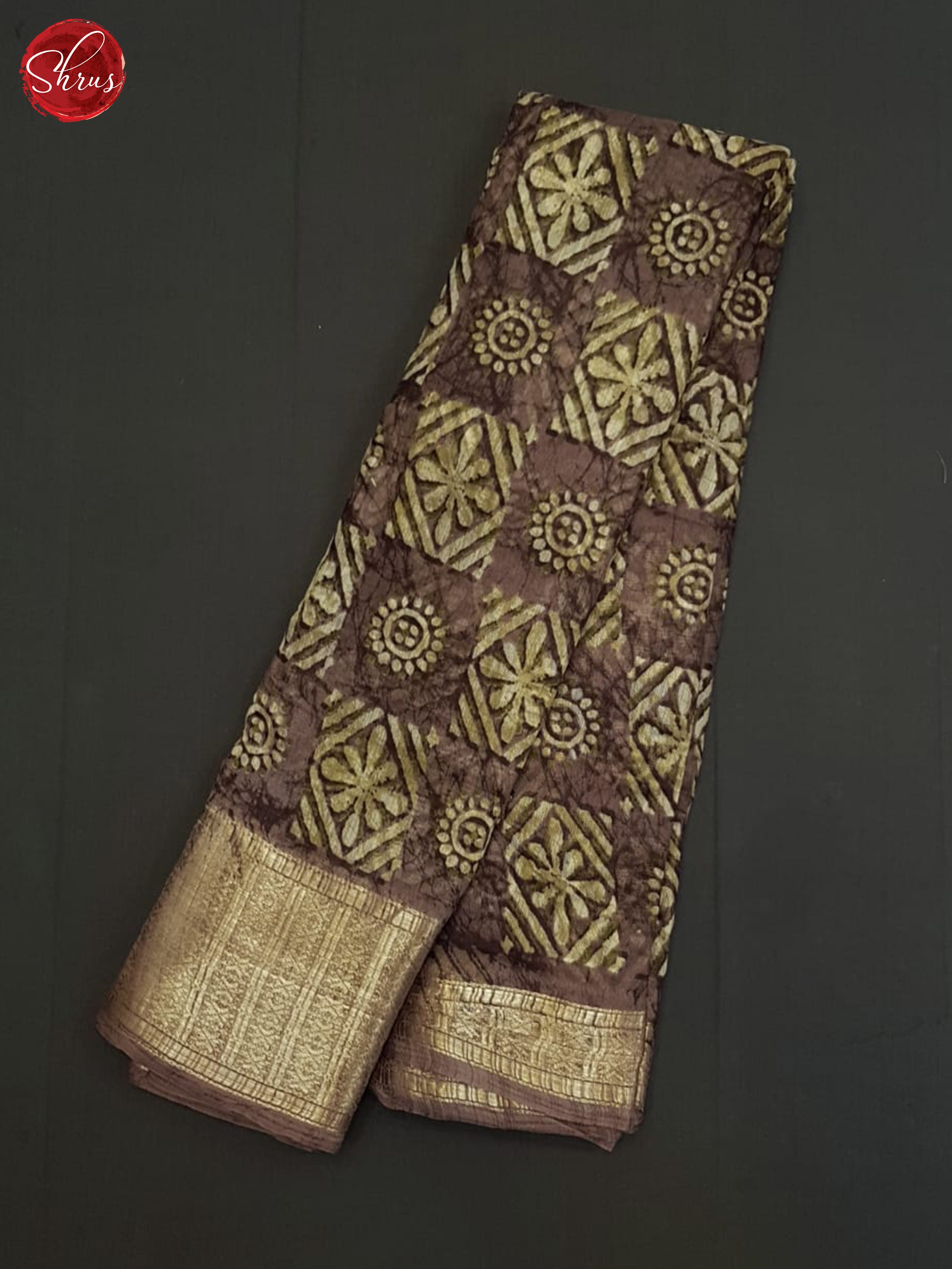 Dusty Wine(Single tone)-Semi Gicha saree - Shop on ShrusEternity.com