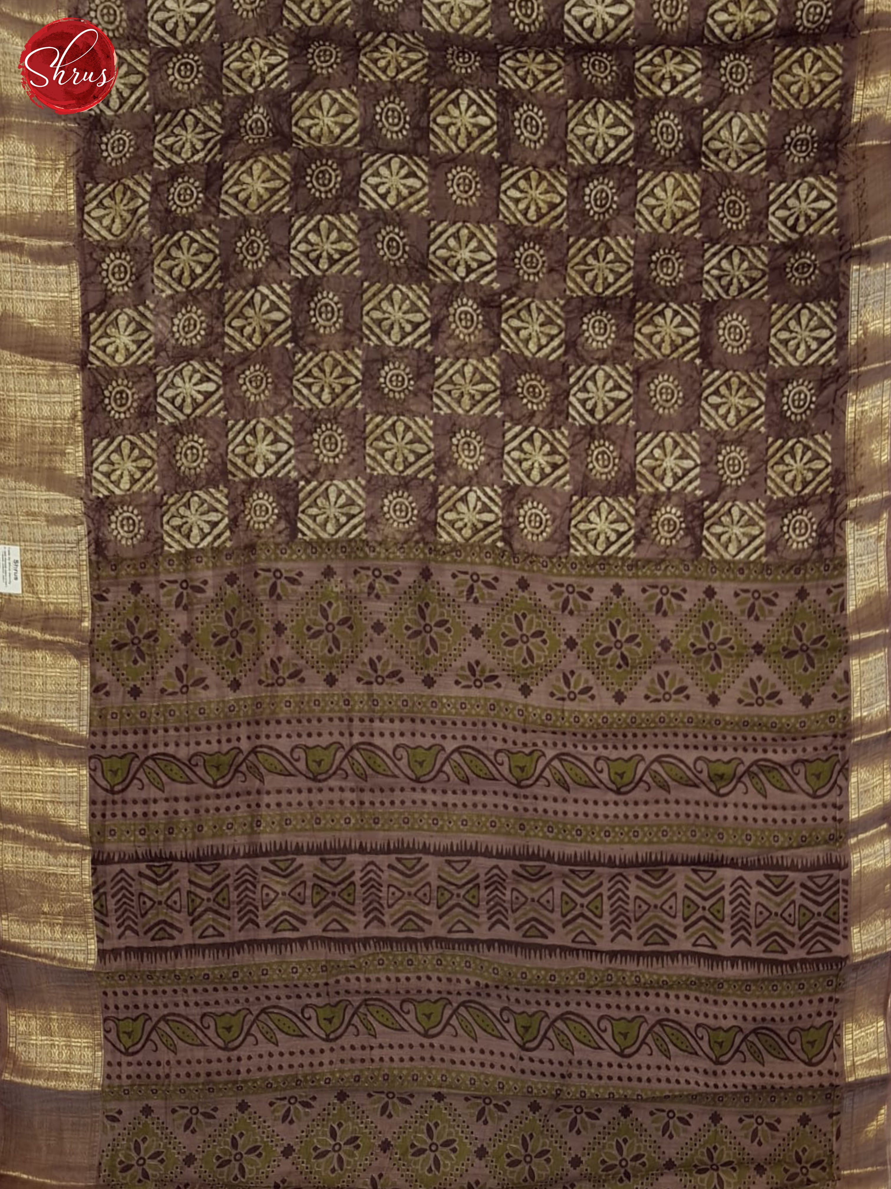Dusty Wine(Single tone)-Semi Gicha saree - Shop on ShrusEternity.com