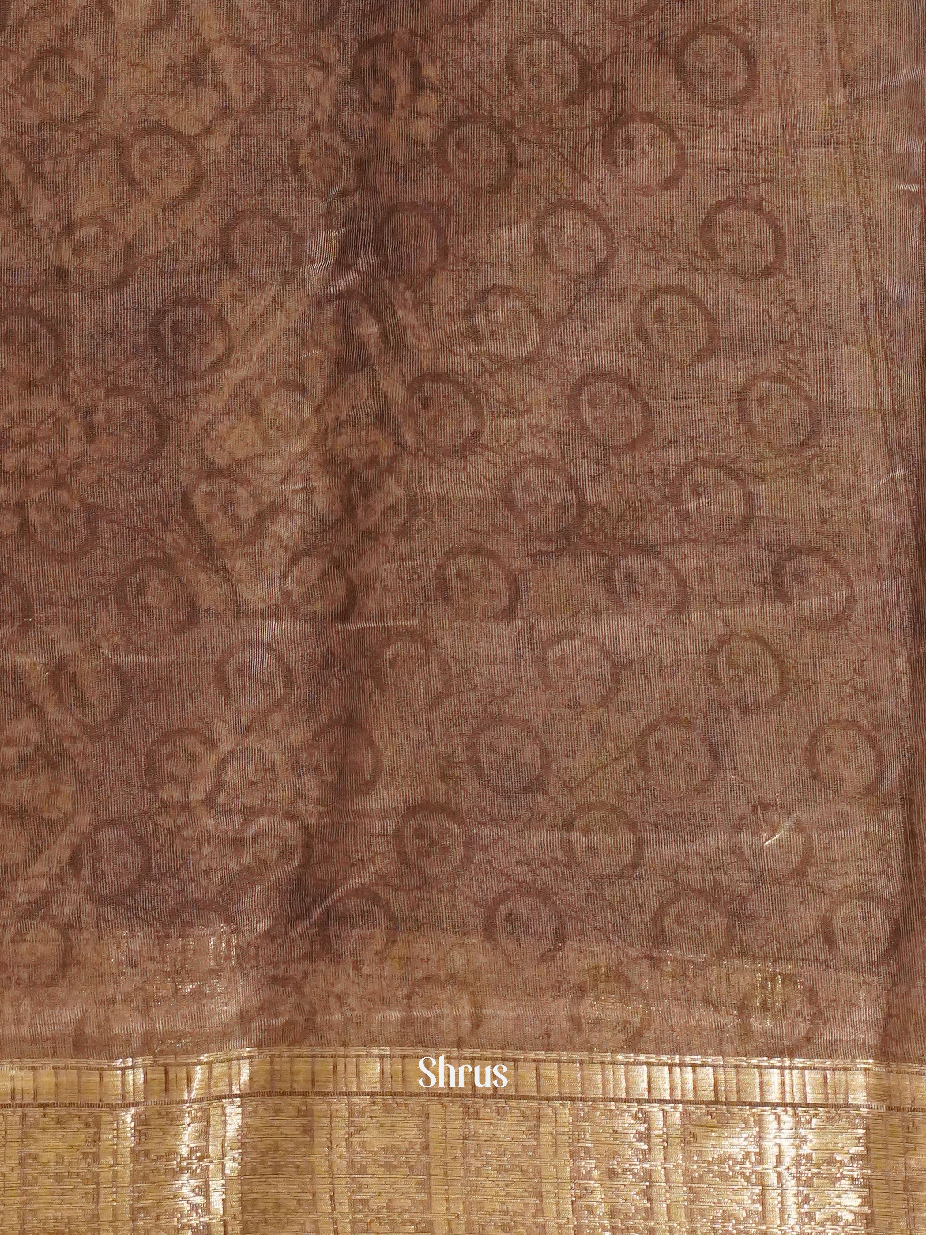 Dusty Wine(Single tone)-Semi Gicha saree - Shop on ShrusEternity.com