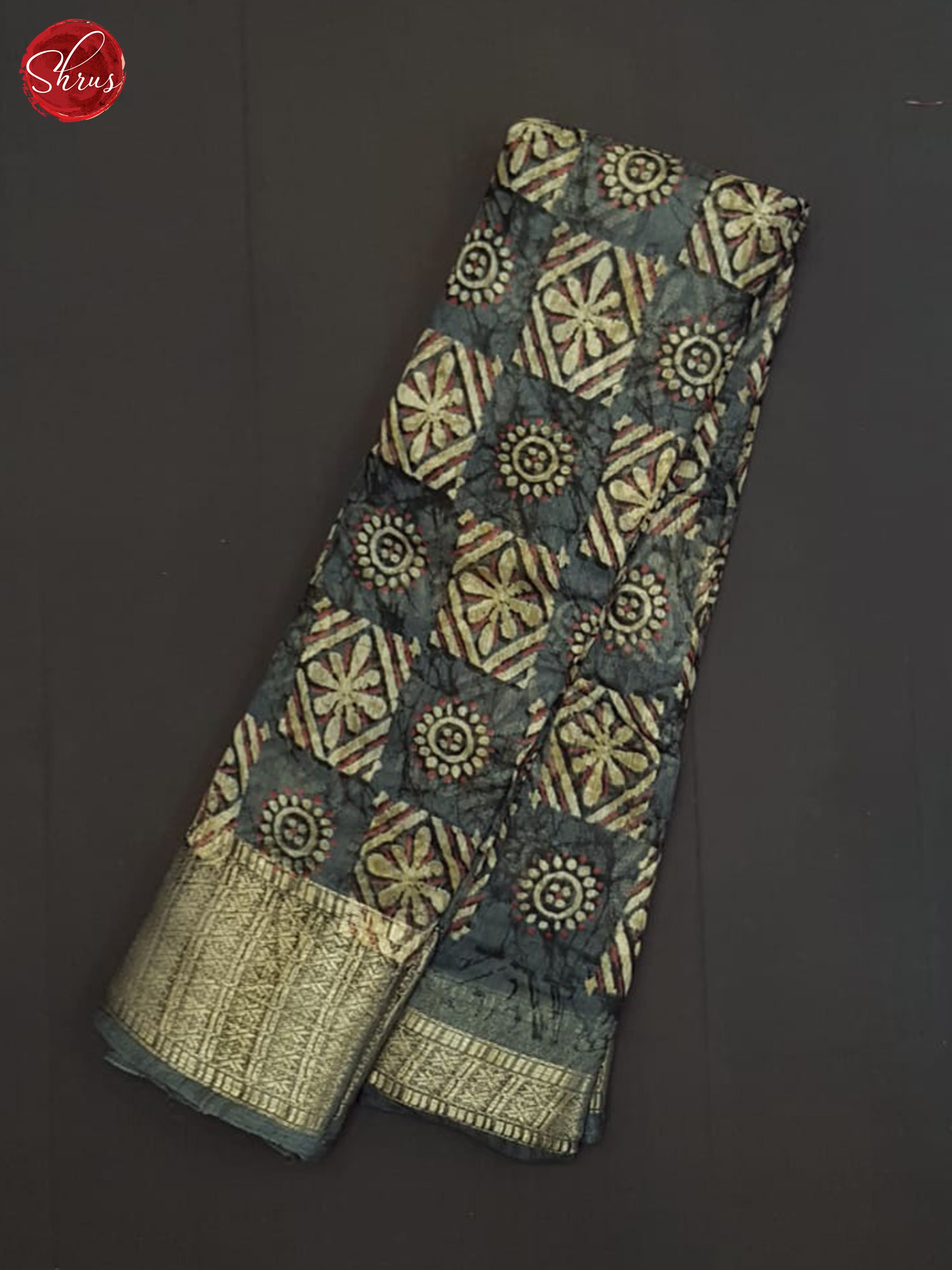 Grey(Single tone)-Semi gicha sree - Shop on ShrusEternity.com