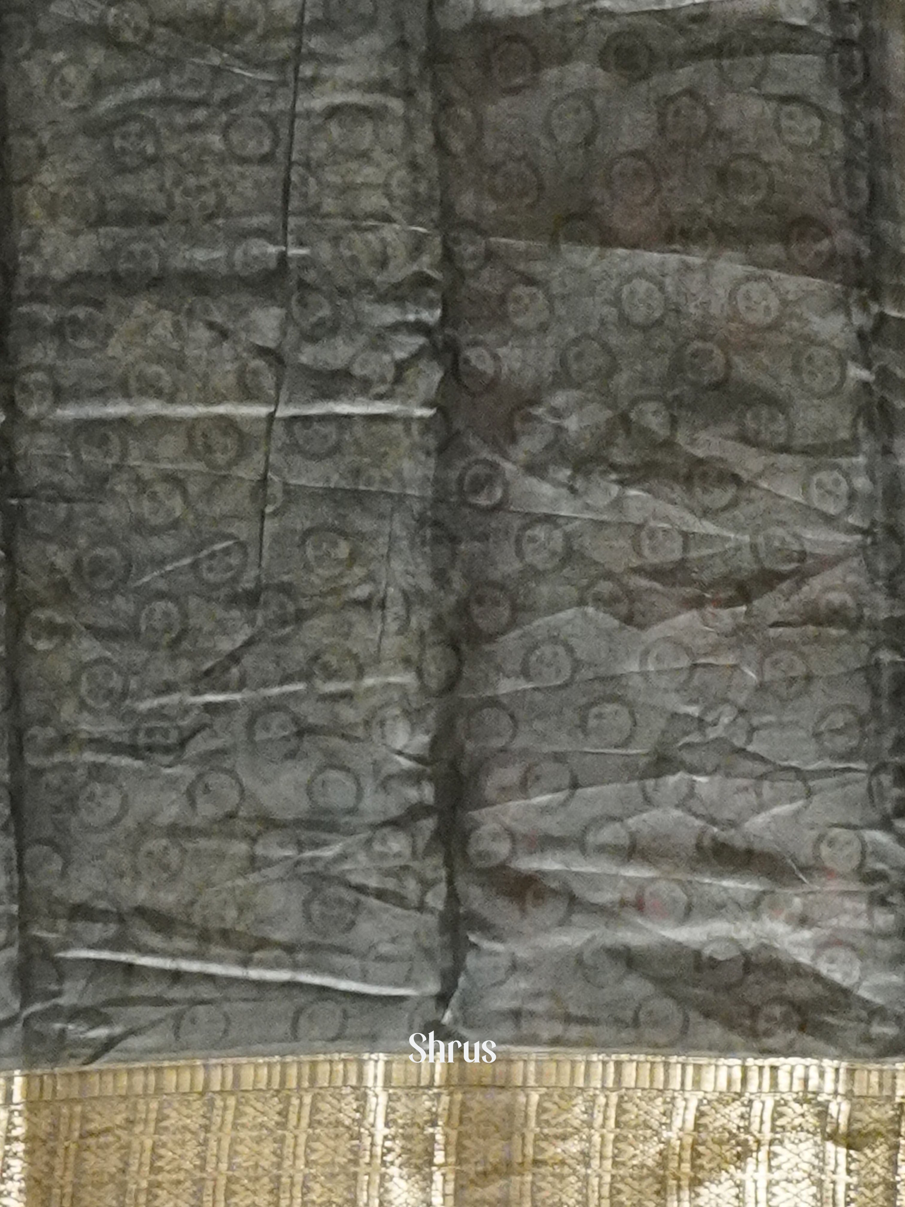 Grey(Single tone)-Semi gicha sree - Shop on ShrusEternity.com