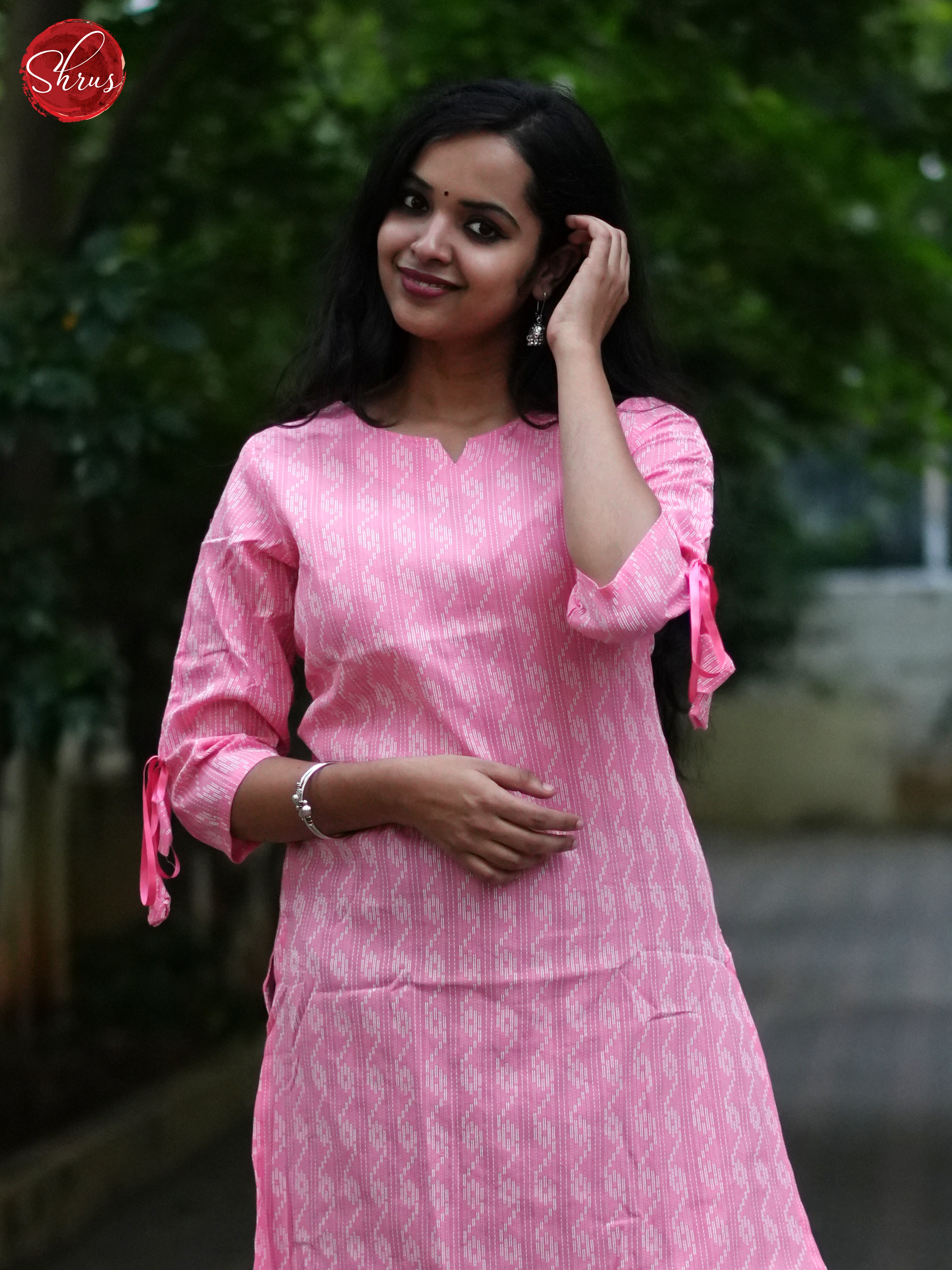 Pink - Block Printed Casual Readymade Kurti - Shop on ShrusEternity.com