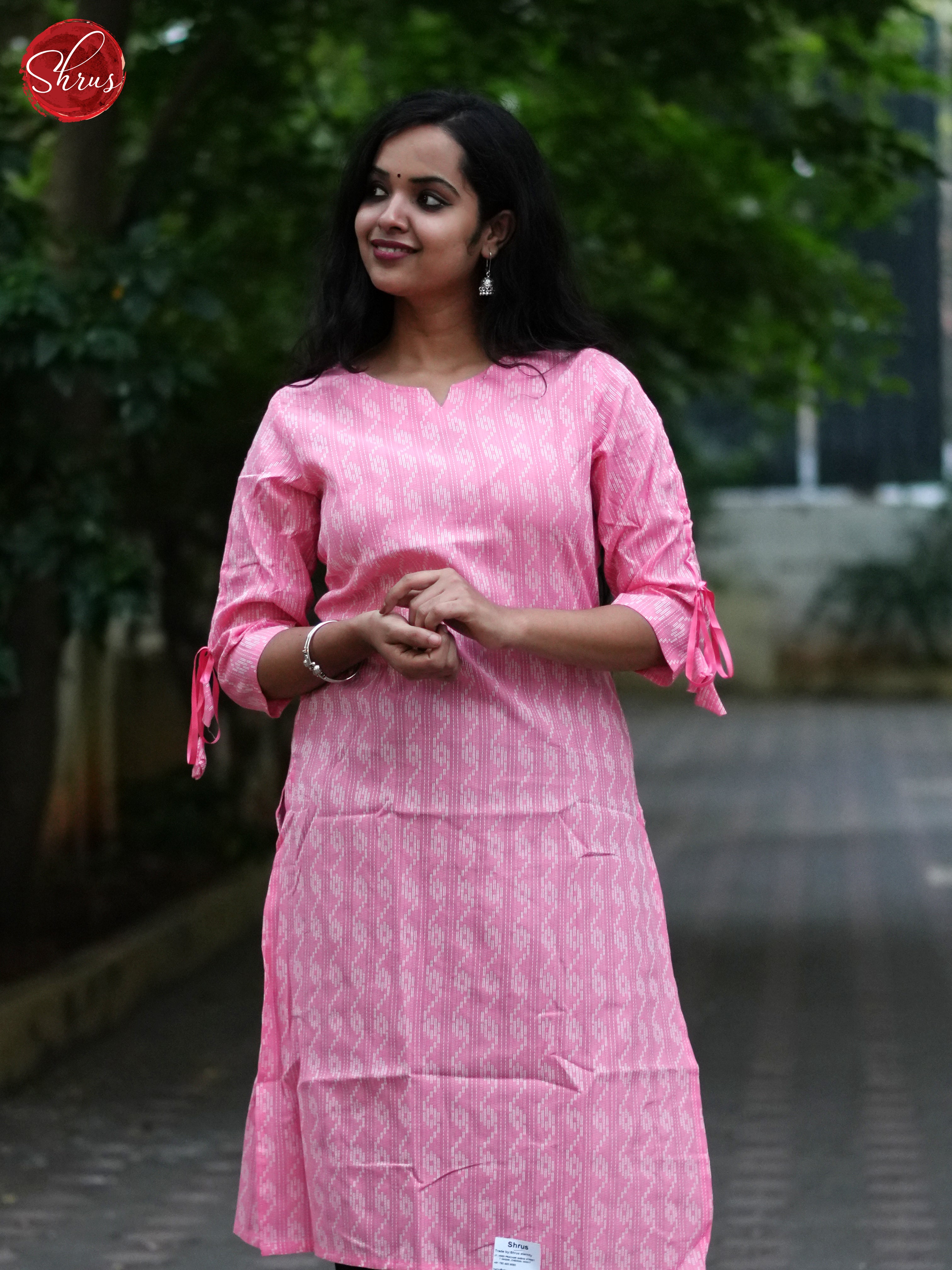 Pink - Block Printed Casual Readymade Kurti - Shop on ShrusEternity.com