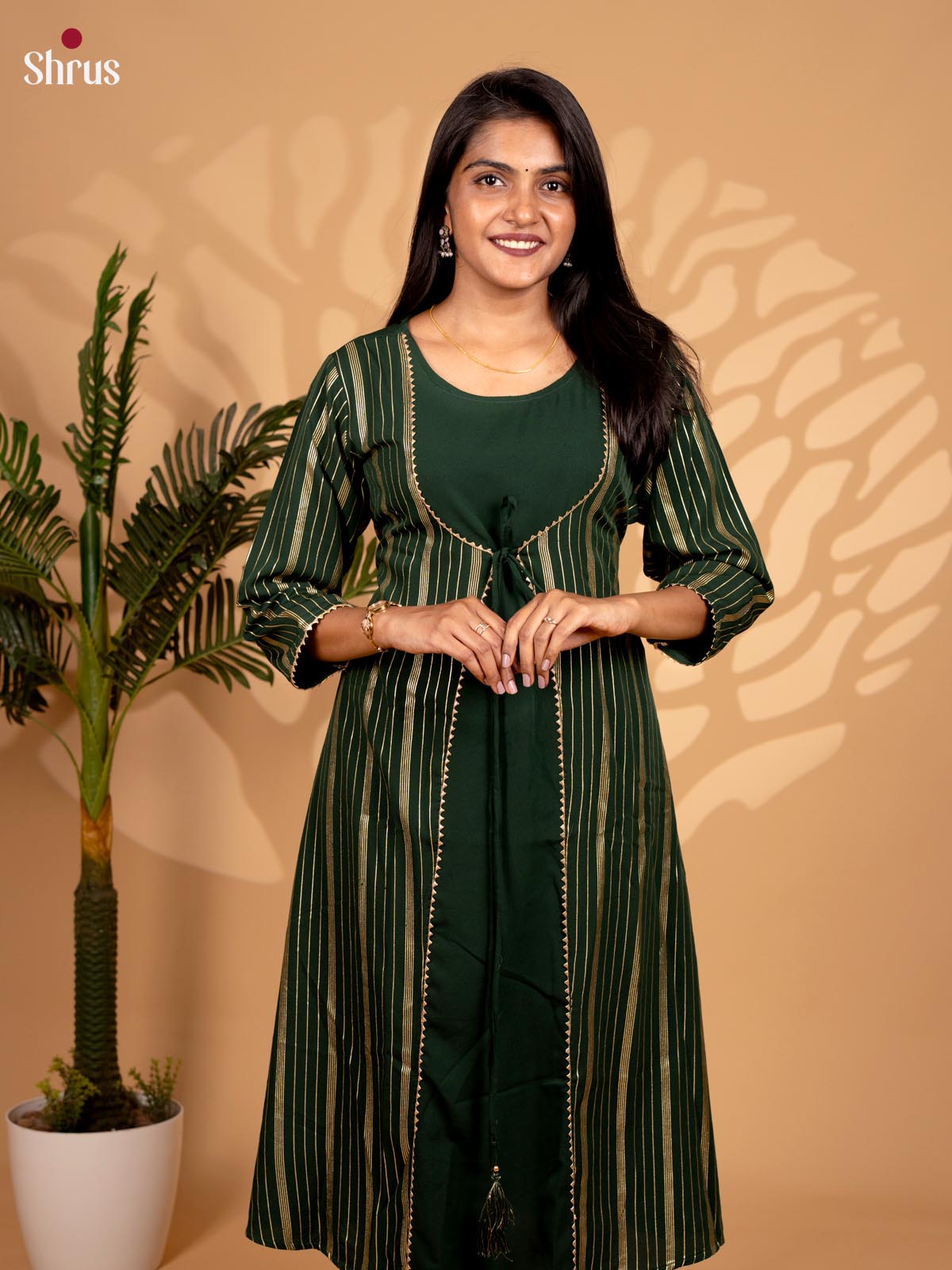 Green - Readymade Kurti - Shop on ShrusEternity.com