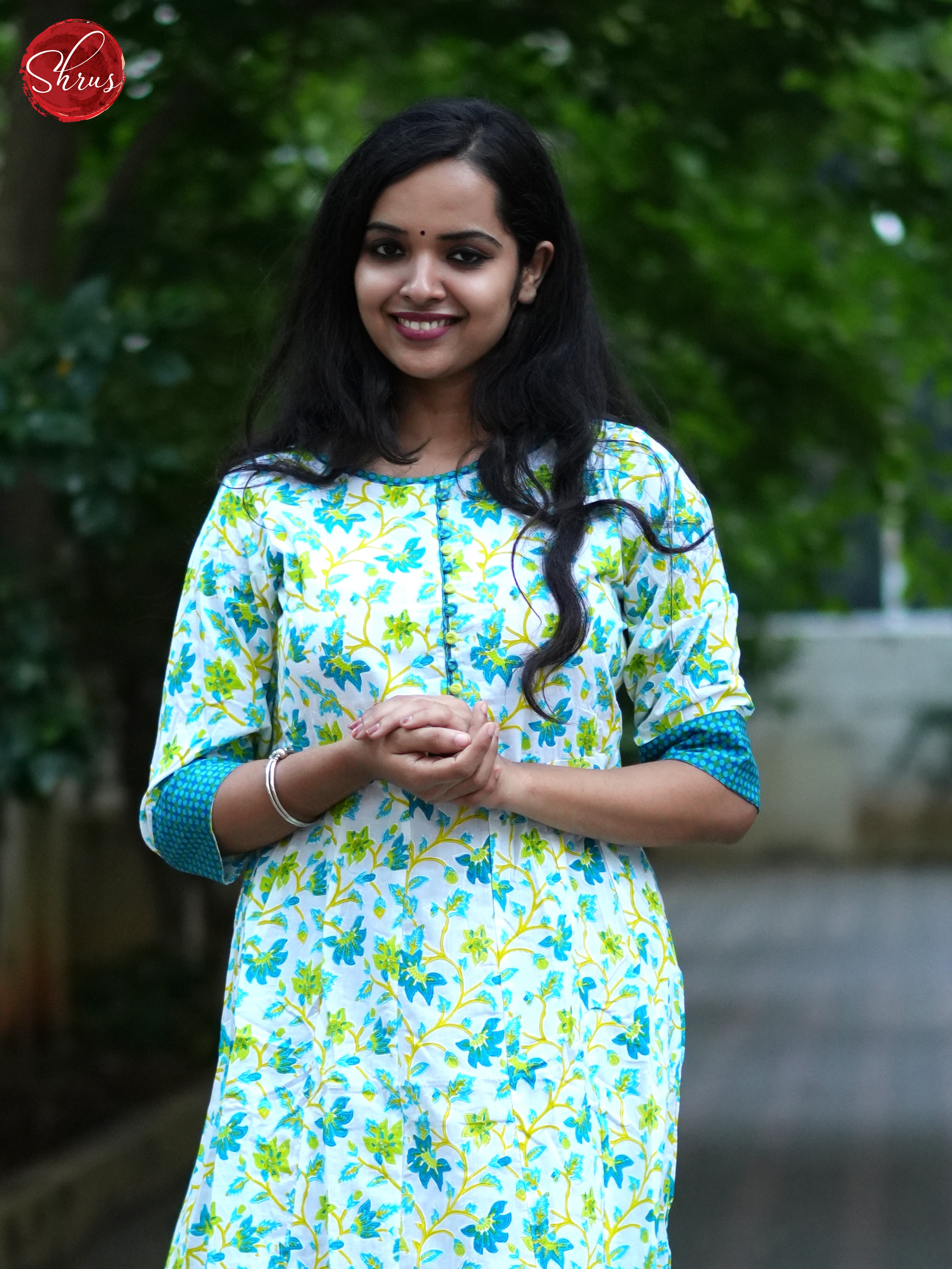 Blue - Casual Readymade Kurti - Shop on ShrusEternity.com