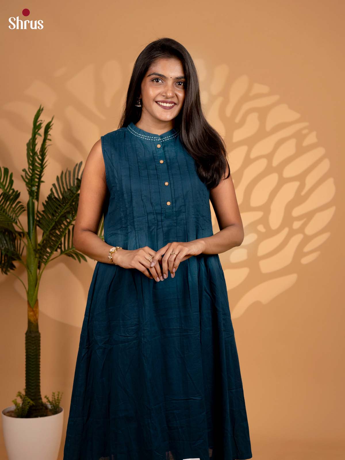 Blue - Readymade Kurti - Shop on ShrusEternity.com