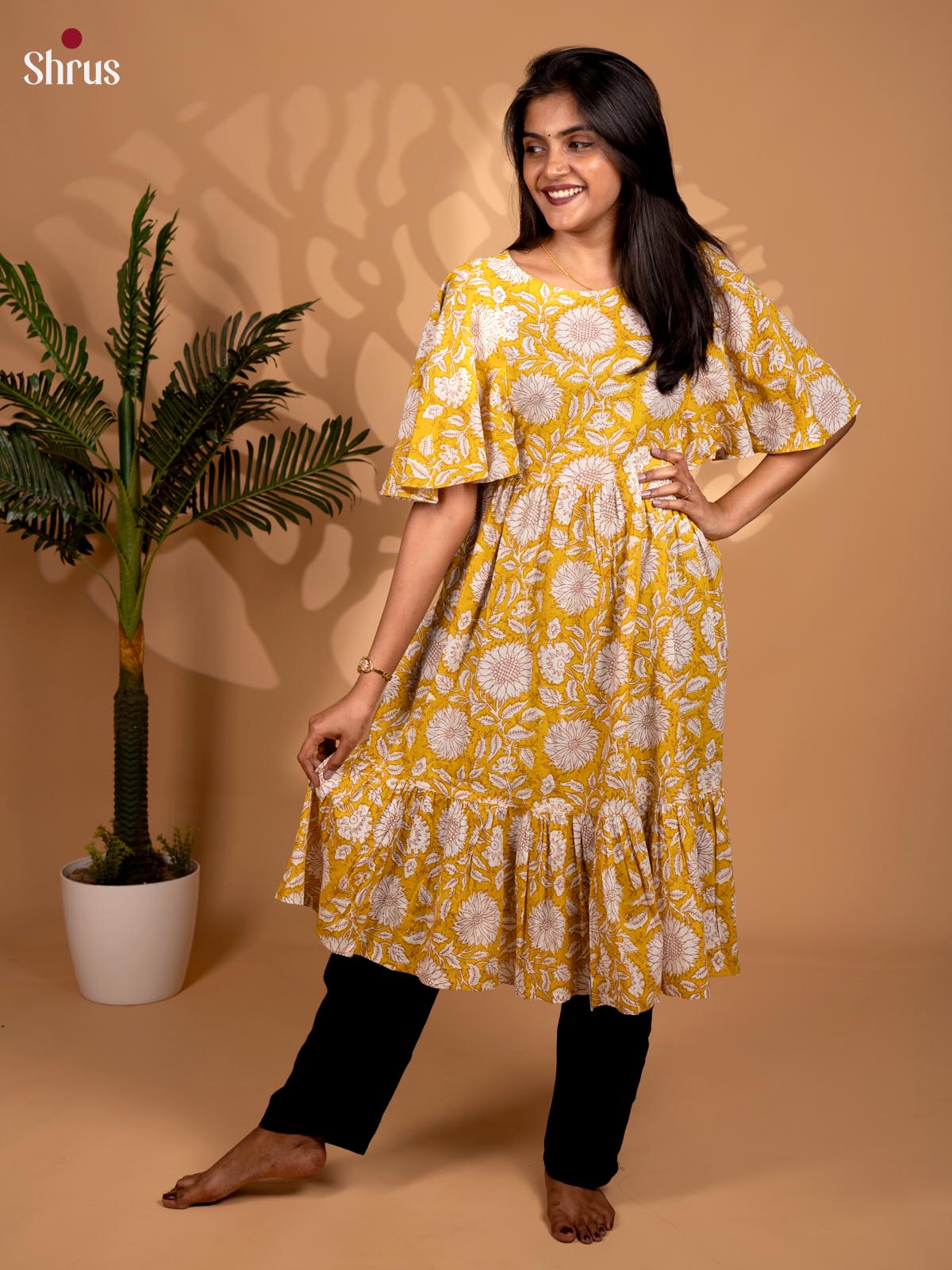 Mustard - Readymade Kurti - Shop on ShrusEternity.com
