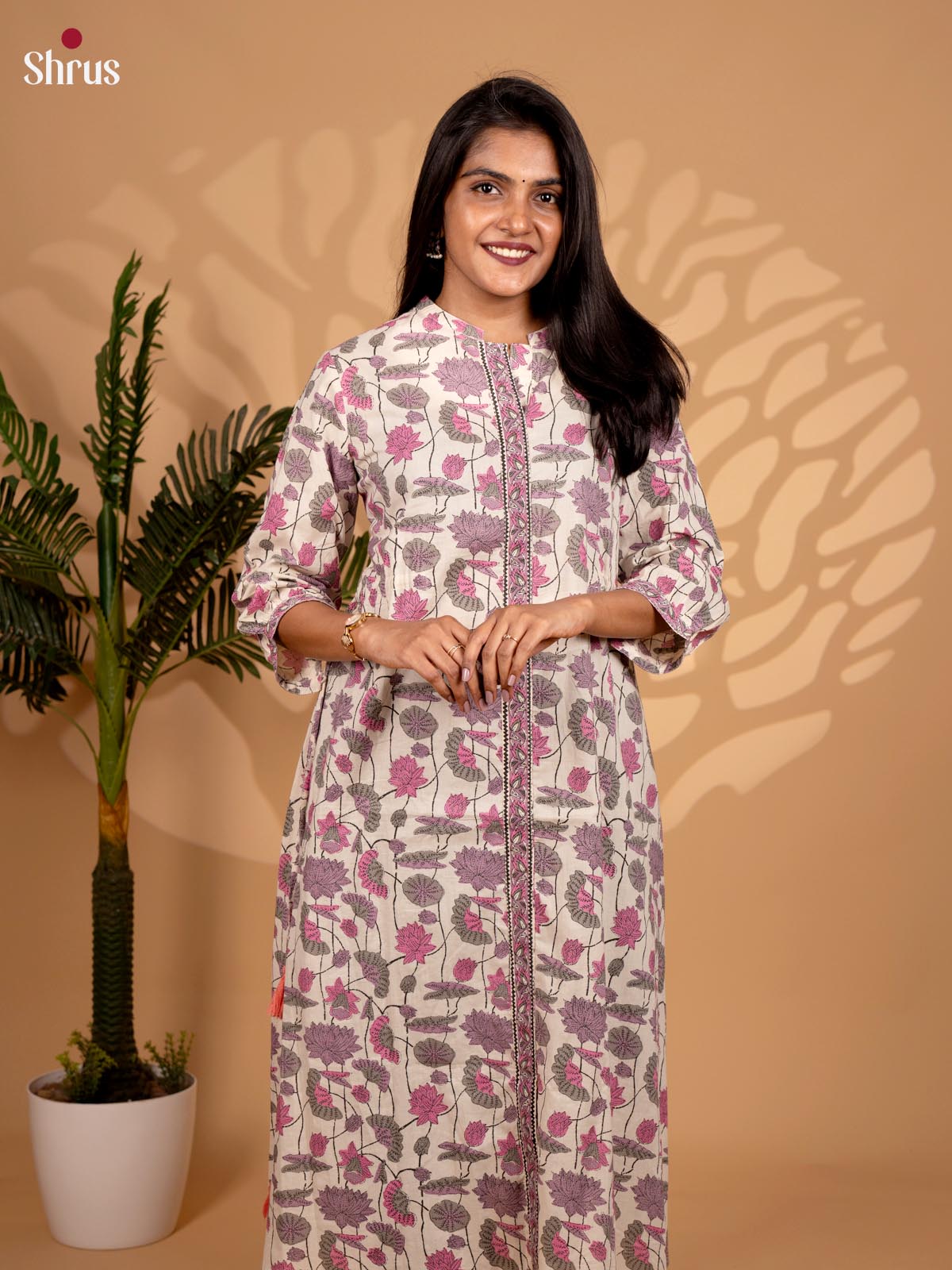 Cream and Pink - Readymade Suits - Shop on ShrusEternity.com