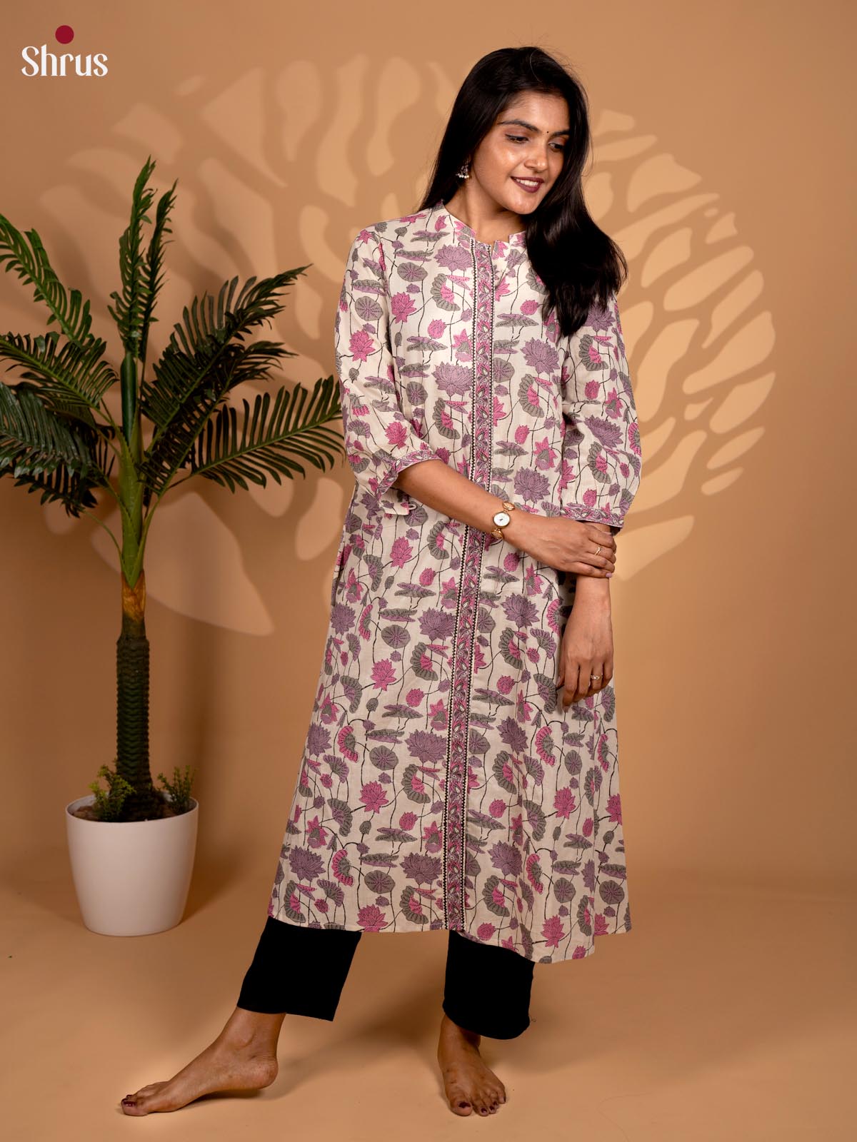 Cream and Pink - Readymade Suits - Shop on ShrusEternity.com