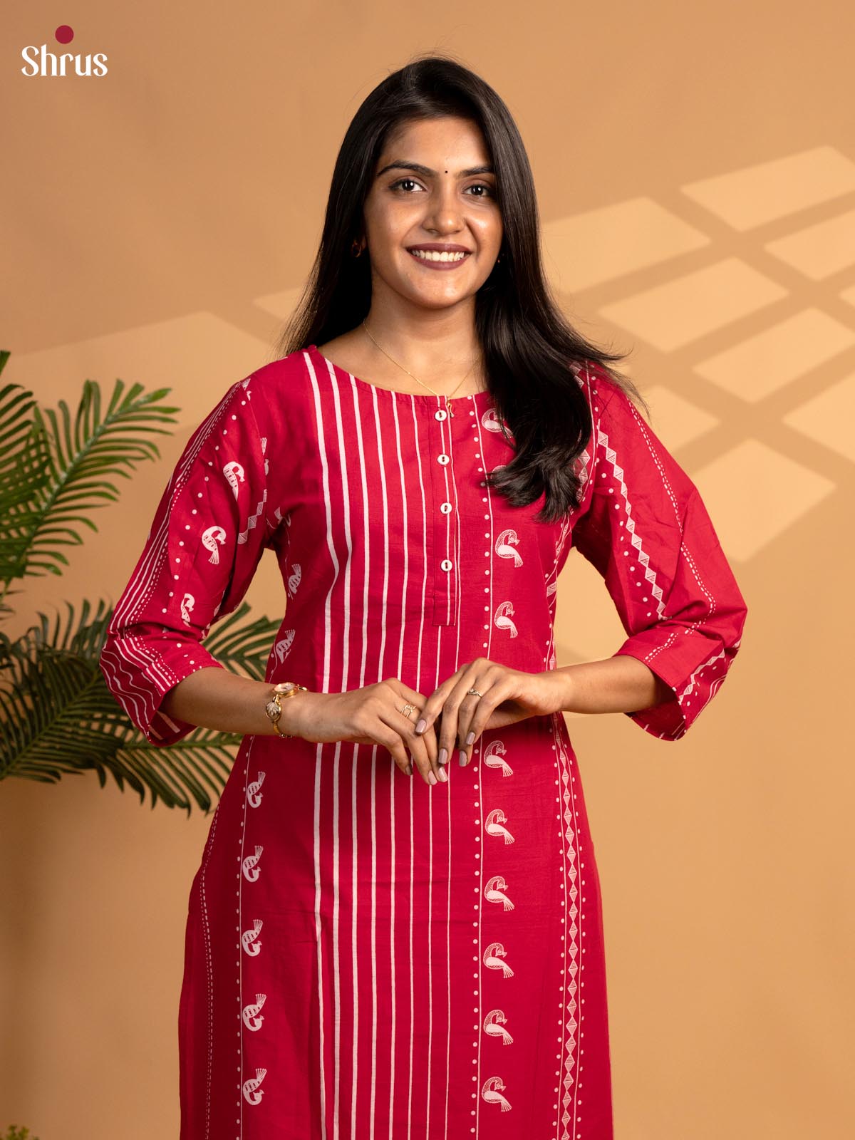 Red - Readymade Kurti - Shop on ShrusEternity.com