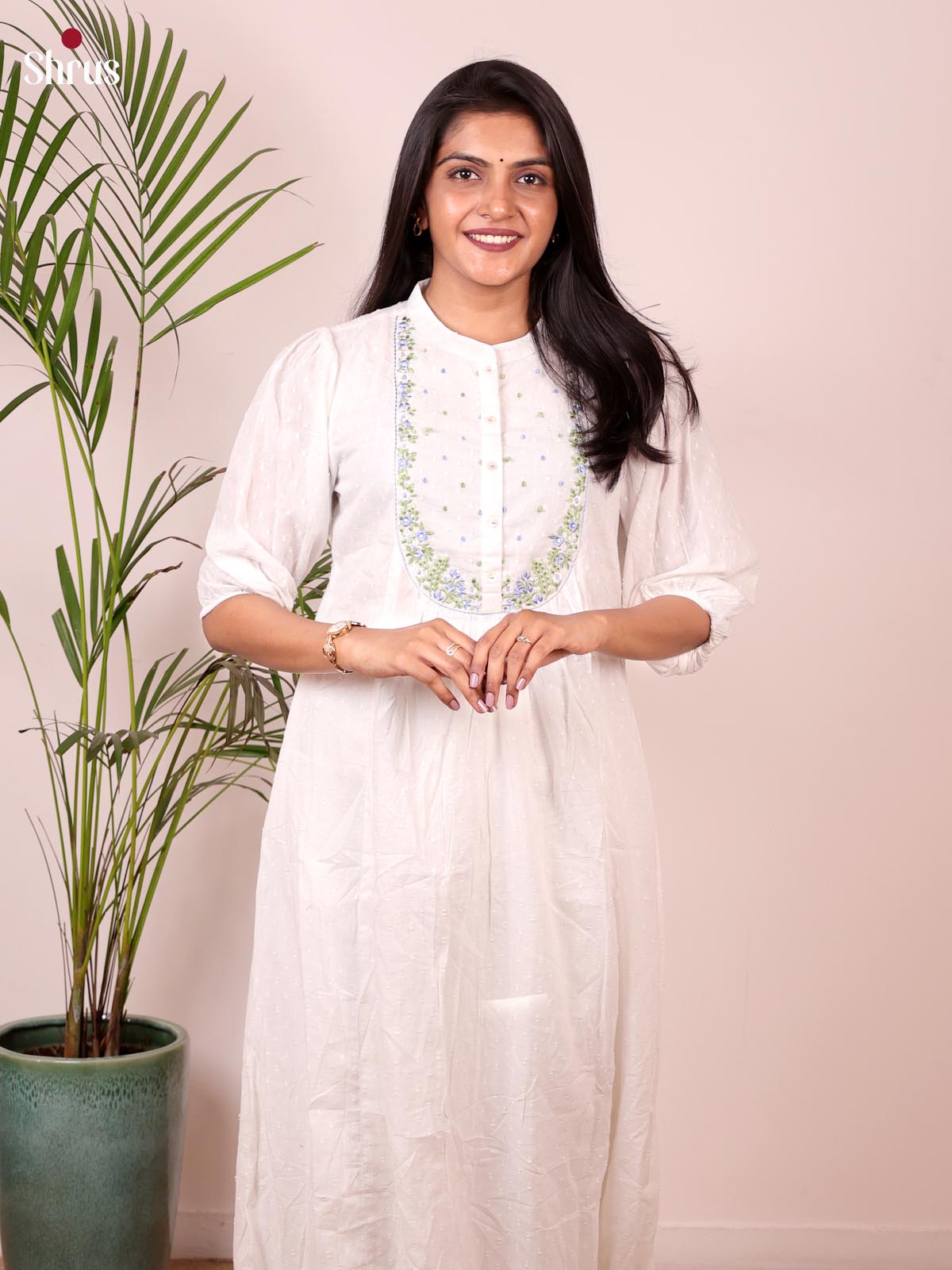 White - Readymade Kurti - Shop on ShrusEternity.com