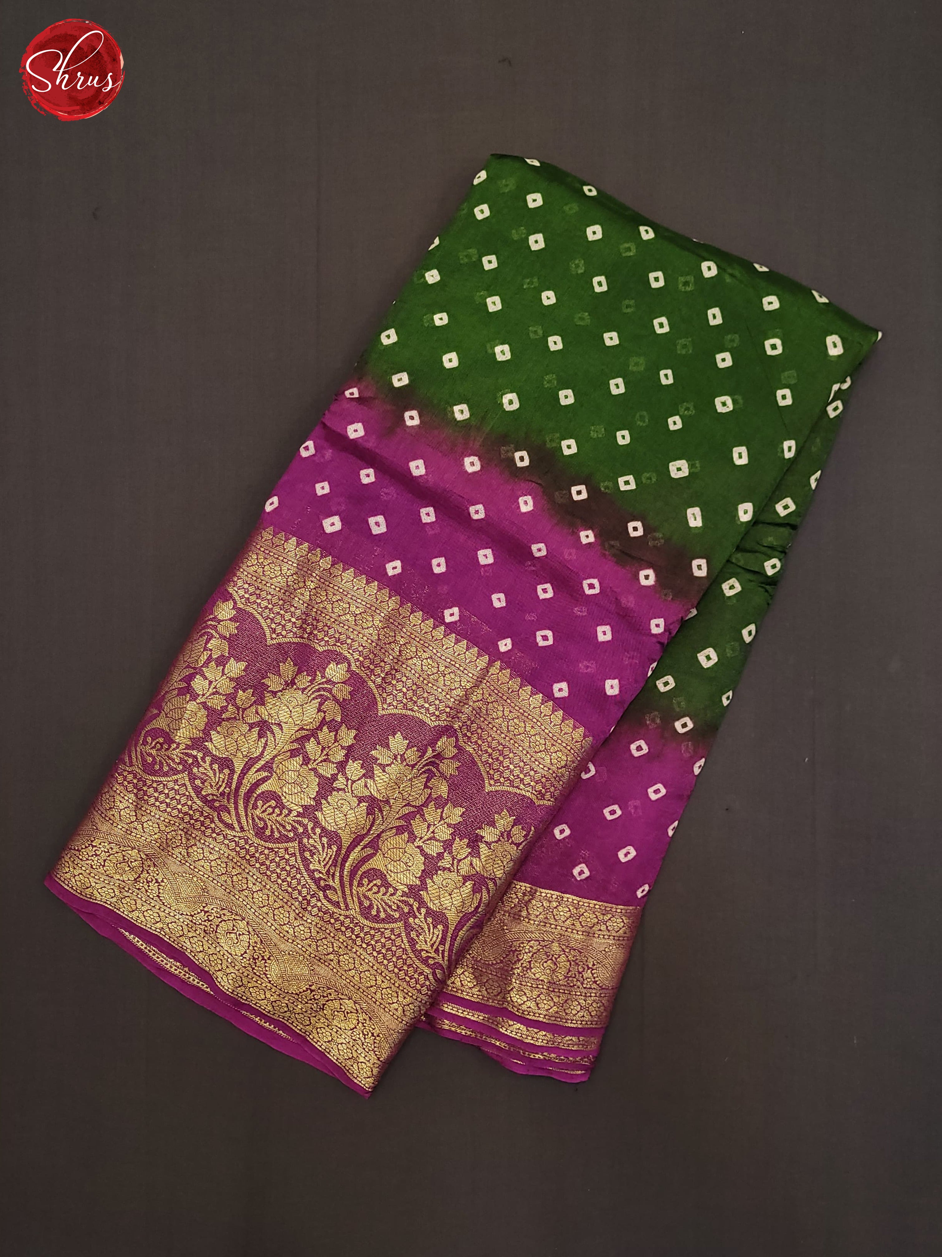 Green & Vadamalli - Art Bandhini Saree - Shop on ShrusEternity.com
