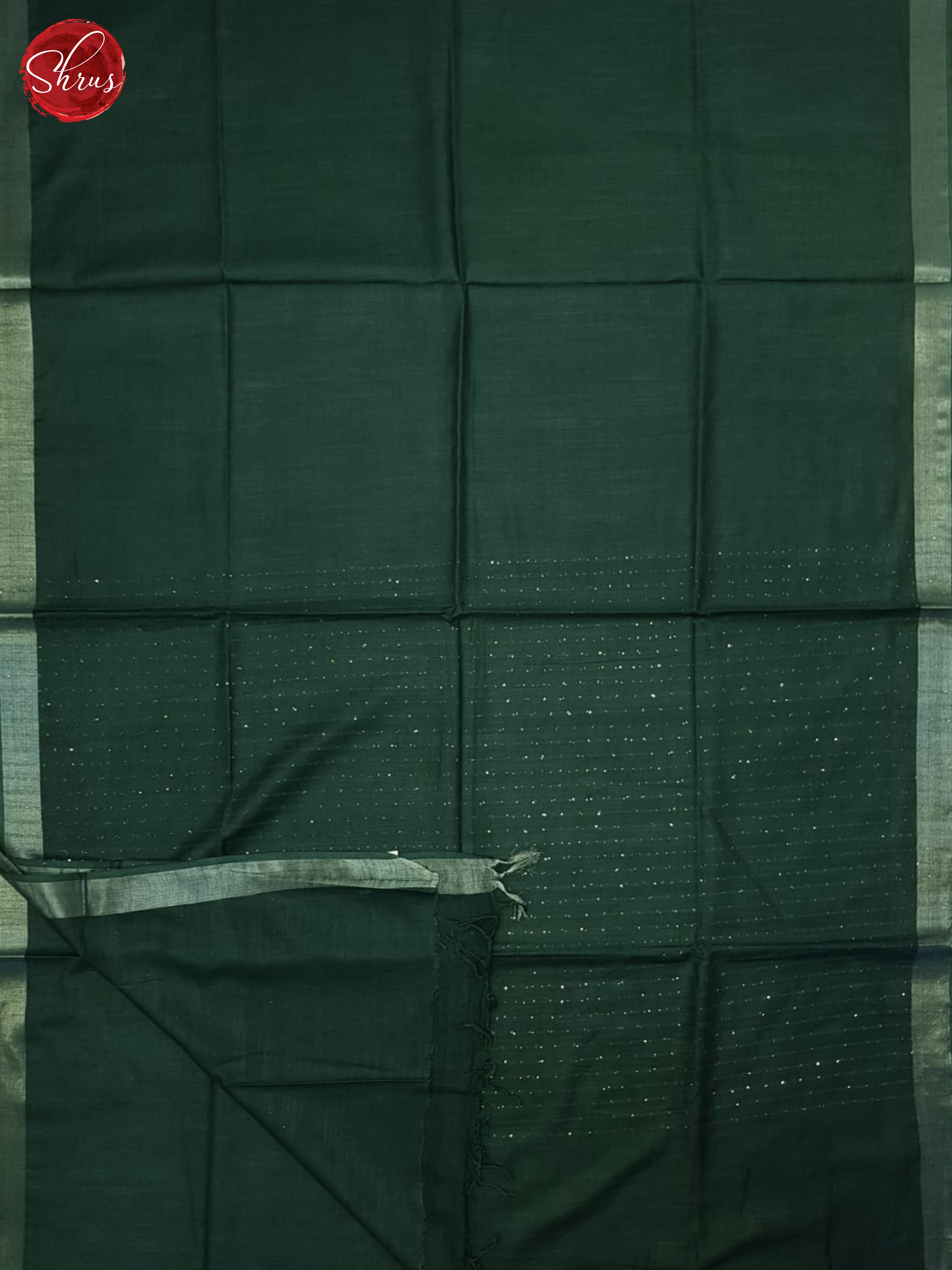 Green(single tone) - Linen Cotton Saree - Shop on ShrusEternity.com