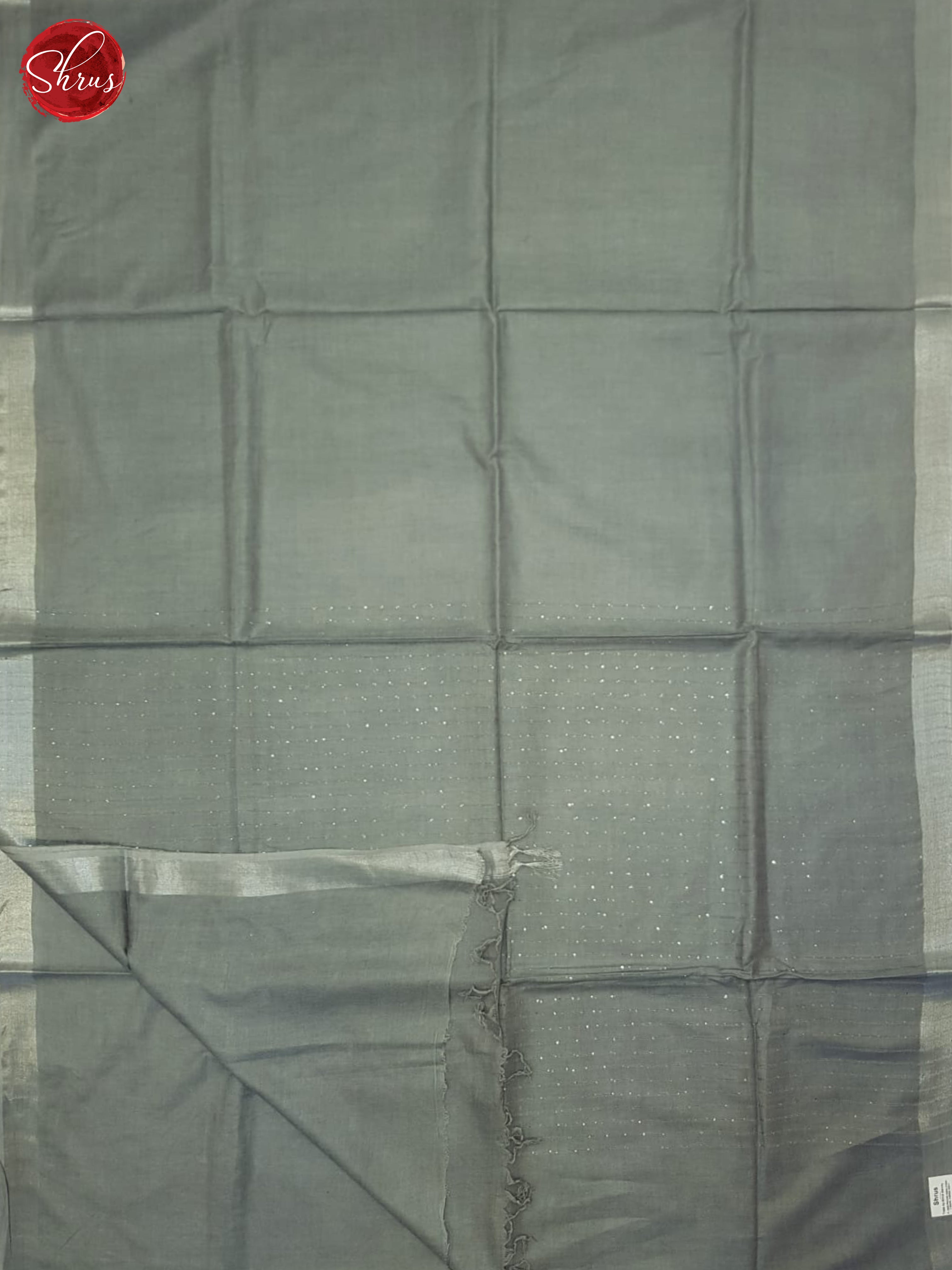 Grey(single tone) - Linen Cotton Saree - Shop on ShrusEternity.com