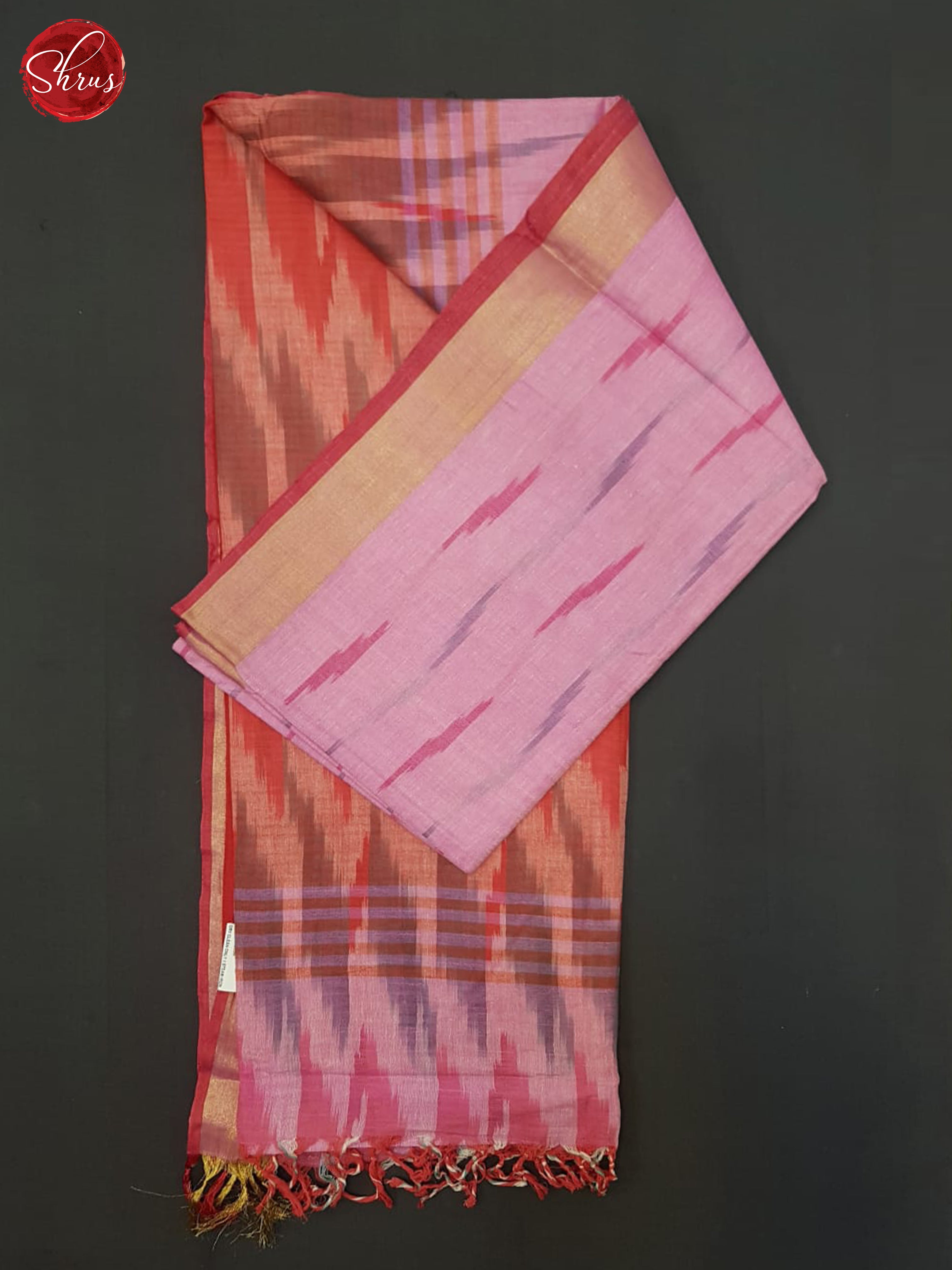 Pink and red - Semi Ikkat Saree - Shop on ShrusEternity.com